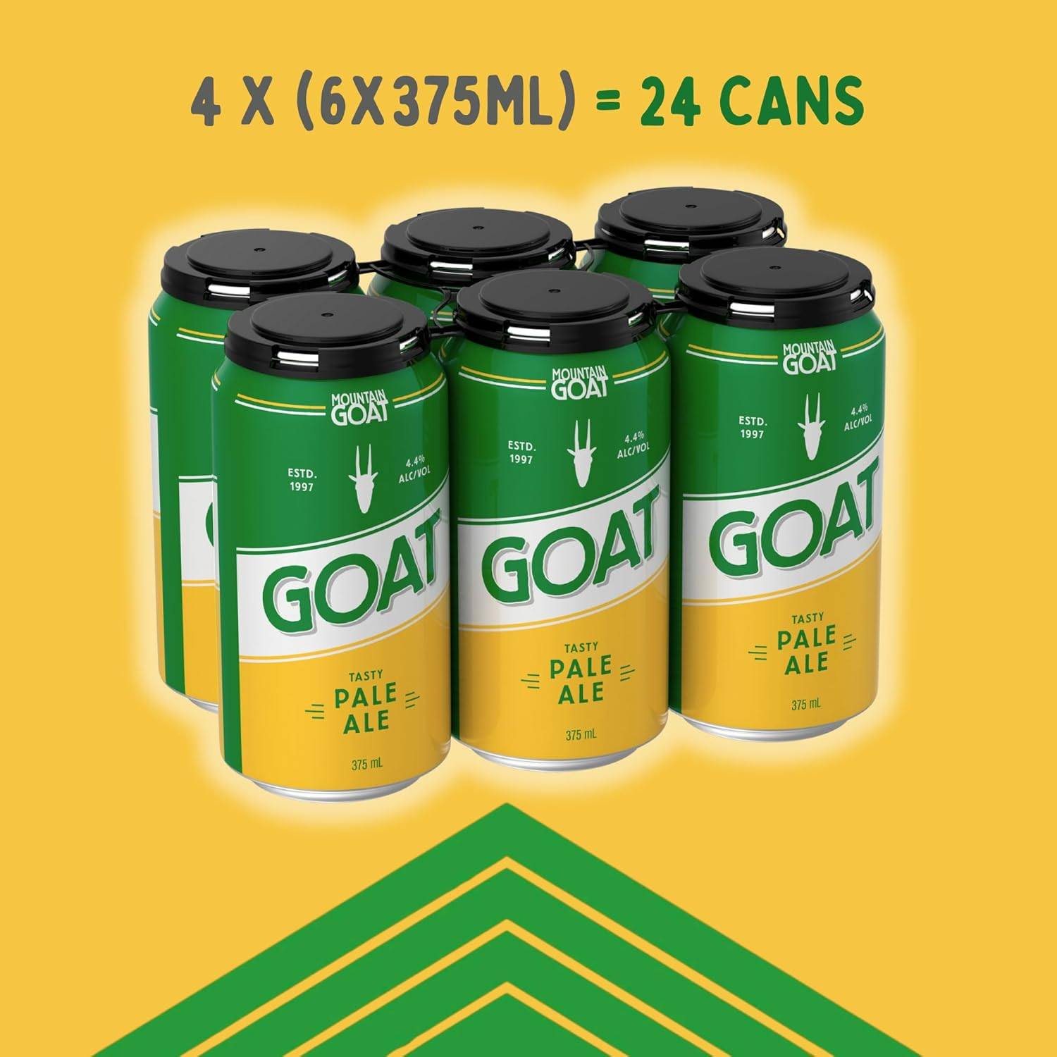 Mountain Goat Tasty Pale Ale, Crisp & Refreshing Full Bodied, Craft Beer, 4.4% ABV, 375Ml (Case of 24 Cans) image number 6