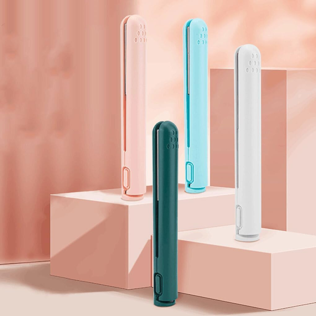 Compact Hair Iron Straightener Styling Made Ple Mini Hair Straightener ABS Straightening Hair Styling Hair Curlers, Blue