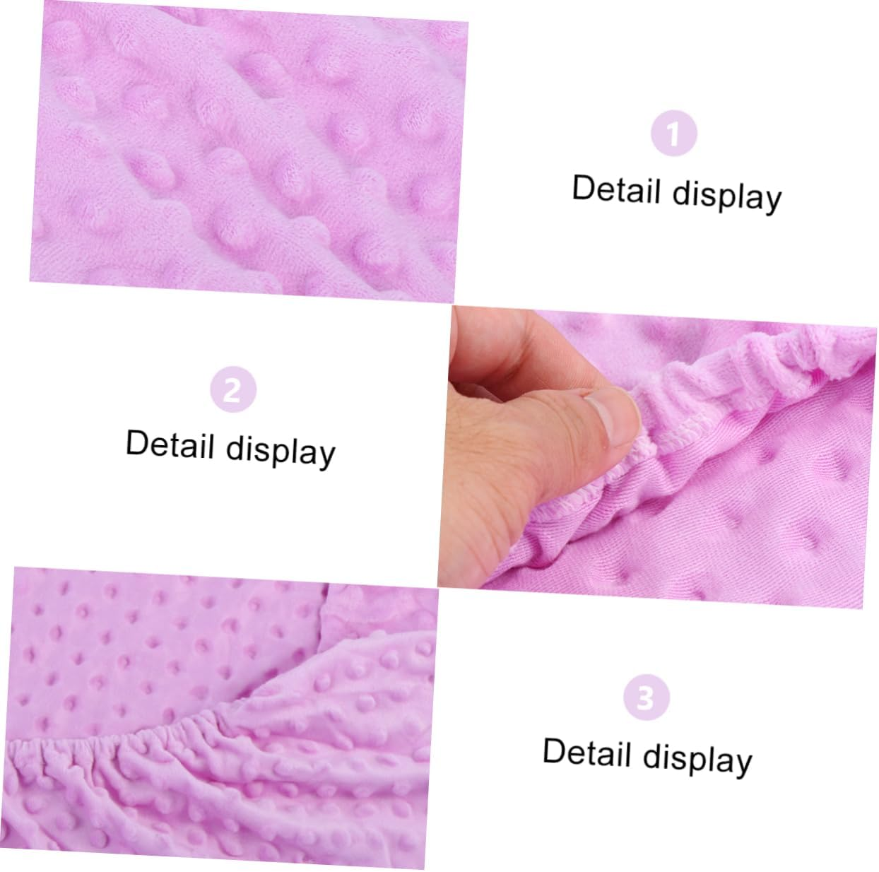 Baby Changing Pad Cover Breathable Cotton Cloth Purple Baby Diaper Changing Mat Cover for Massage Table - Purple image number 6