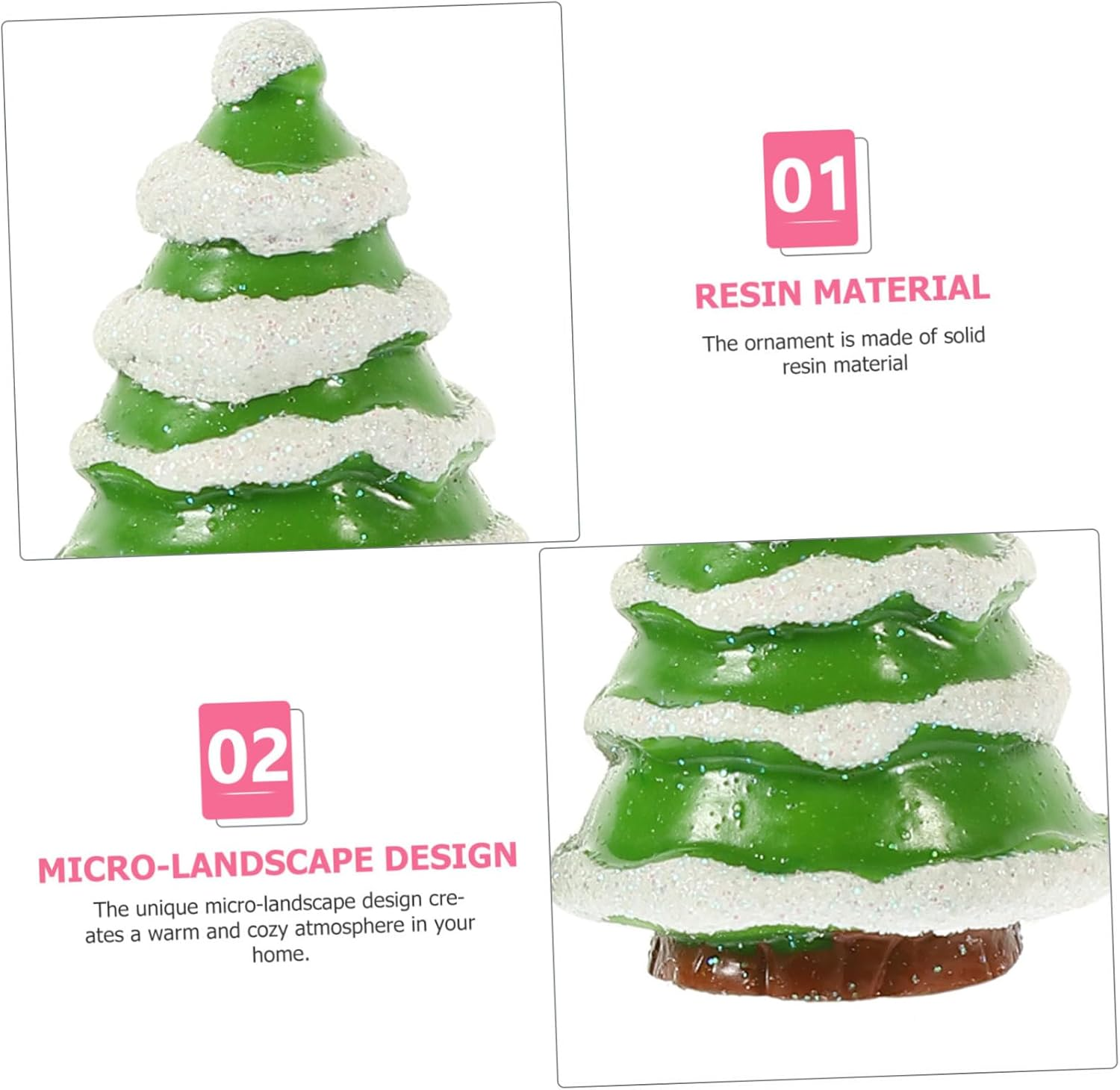 12Pcs Mini Xmas Tree Artificial Desktop Christmas Ornament Snowman and Santa Claus Decorations for Xmas Tree Decorations image number 2