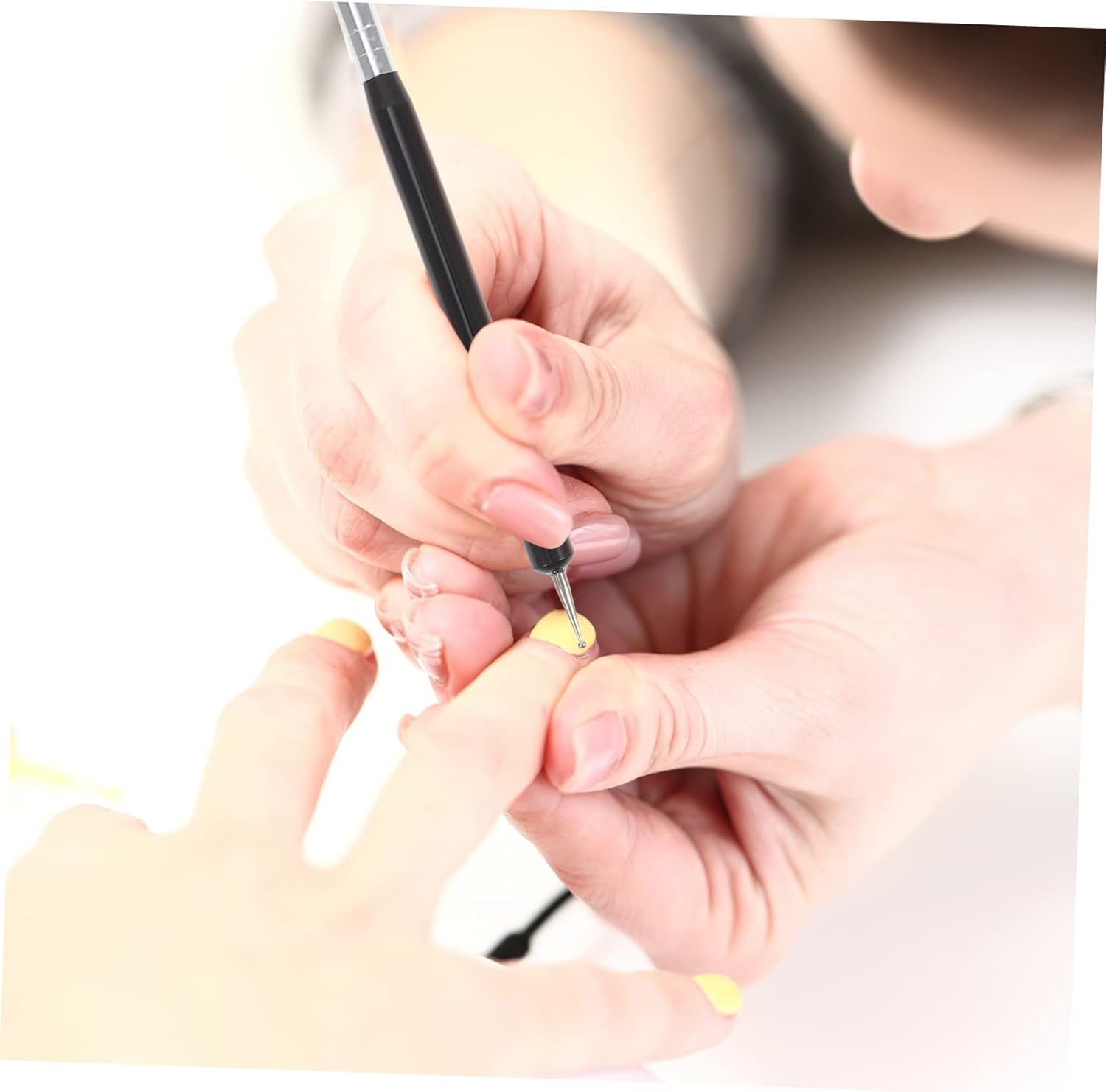 CANIGHT 5Pcs Dual Nail Art Dotting Pen Silicone Painting Brushes for Manicure Lightweight Home Salon Use for Nail Art and Gel