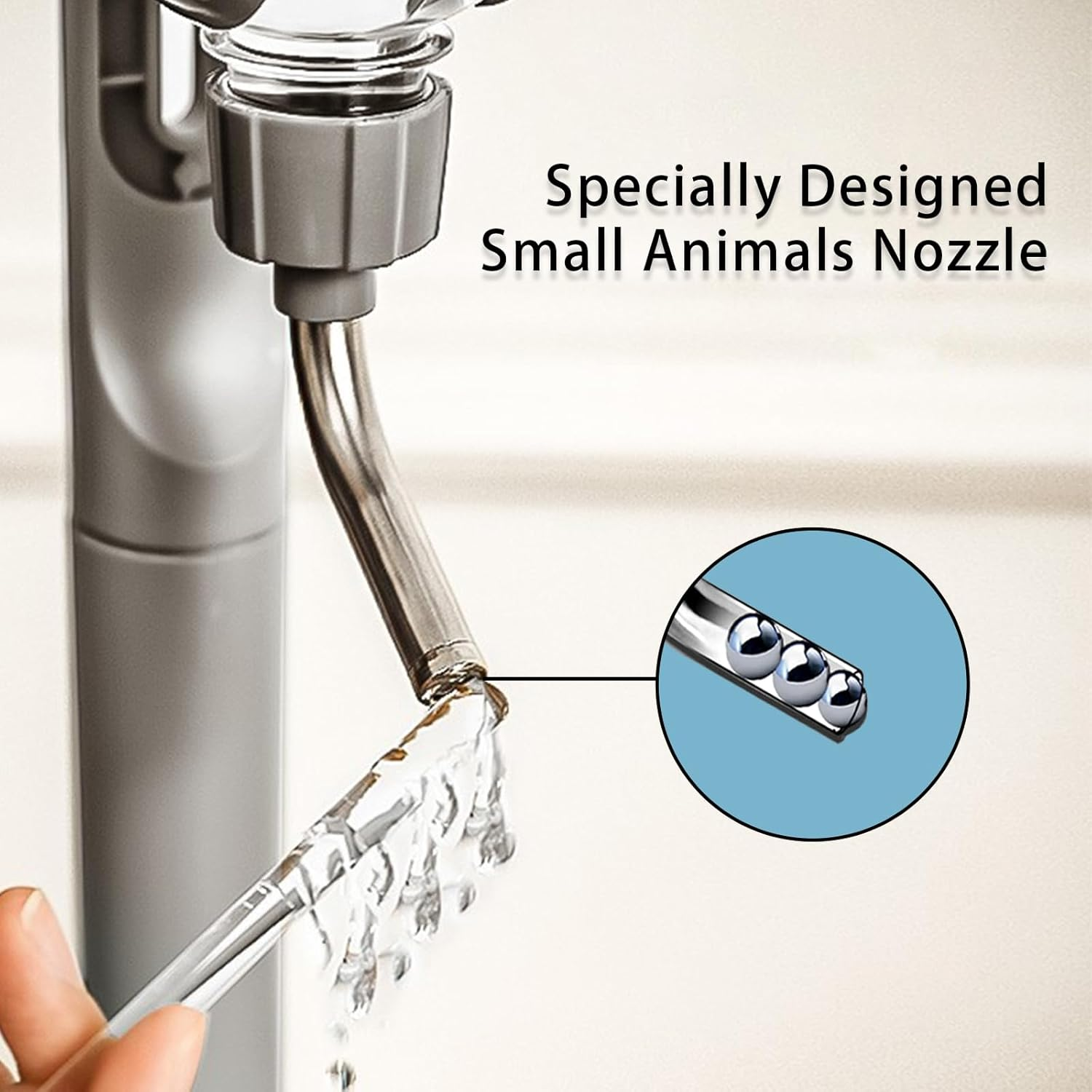 TOKAYIFE Pet Water Bottle for Cage Crate 17Oz Water Dispenser for Small Animal Rabbit Guinea Pig Chinchilla Ferret Squirrel Hedgehog (Gray) image number 5