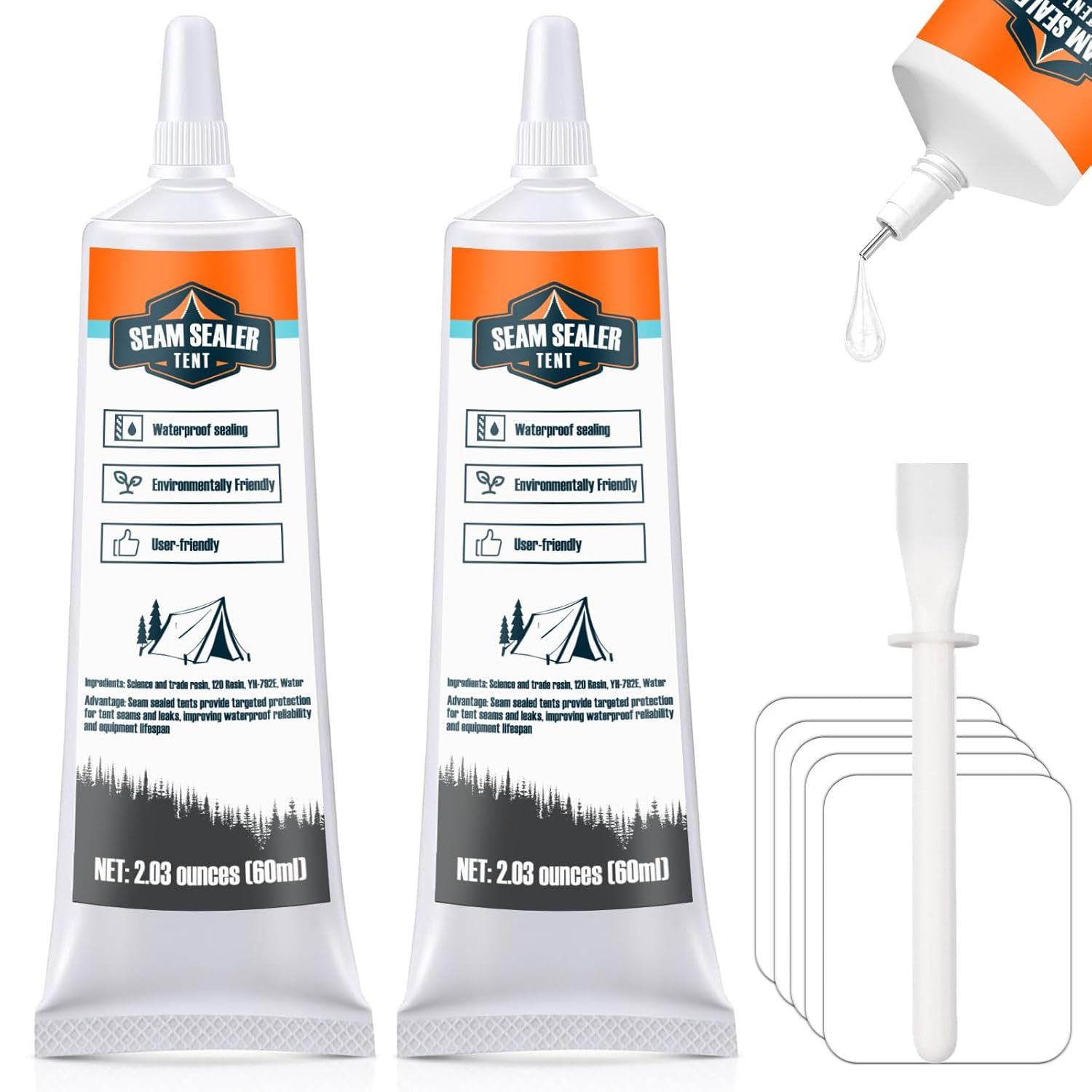 WAN2TLK 120Ml Tent Seam Sealer, Repair Damaged/Seam Sealer Tent Fabric, Restore the Waterproof Barrier, for Camping/Hiking/Outdoor Gear - Clear