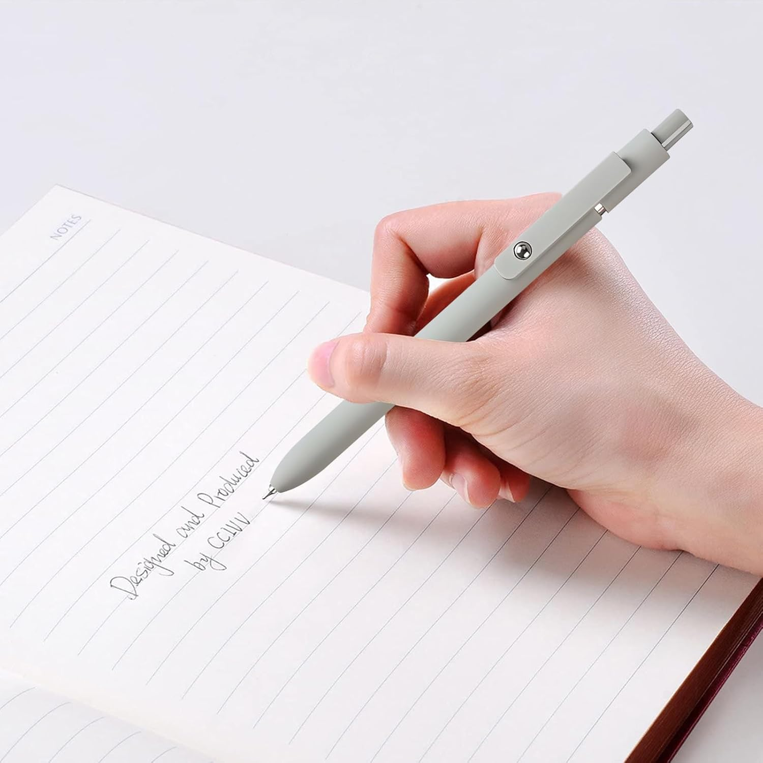 5 PCS Pens Set with 10 Refill, 0.5Mm Fine Point Black Ink Pens with Cute Morandi Design, Smooth Writing Rollerball Pens for Journaling Note Taking image number 4