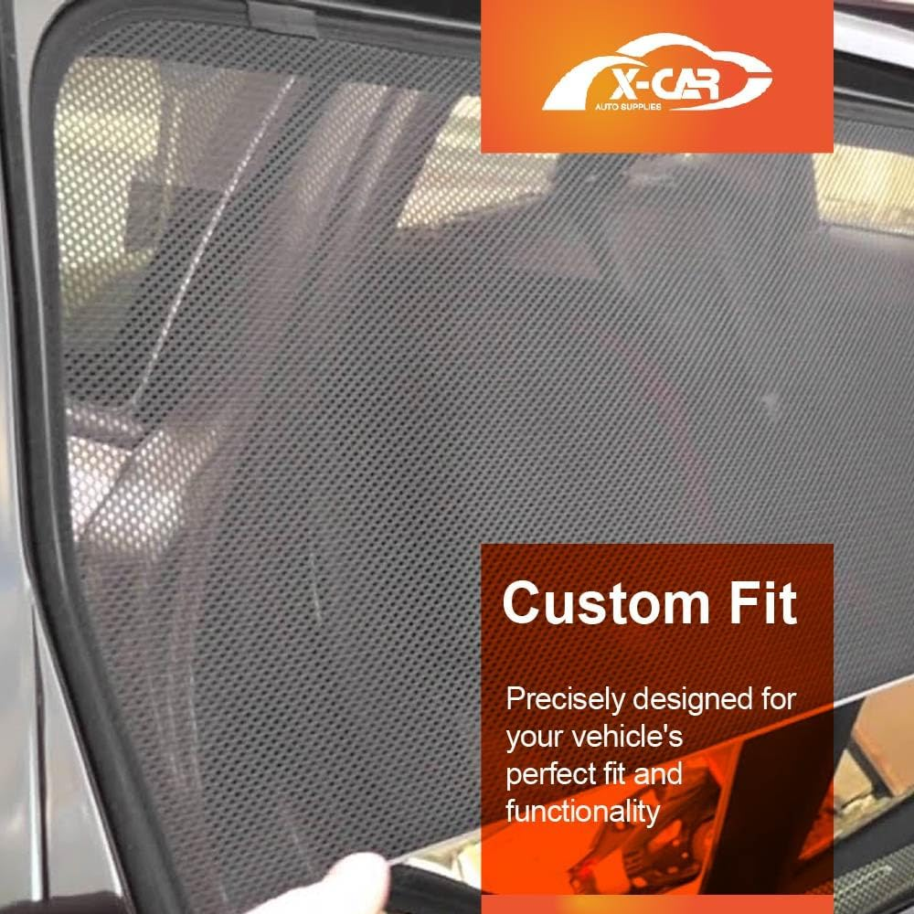 X-CAR Port Rear Window Sun Shade for Volvo XC60 2017-2024 Magnetic Car Sun Blind Mesh image number 2