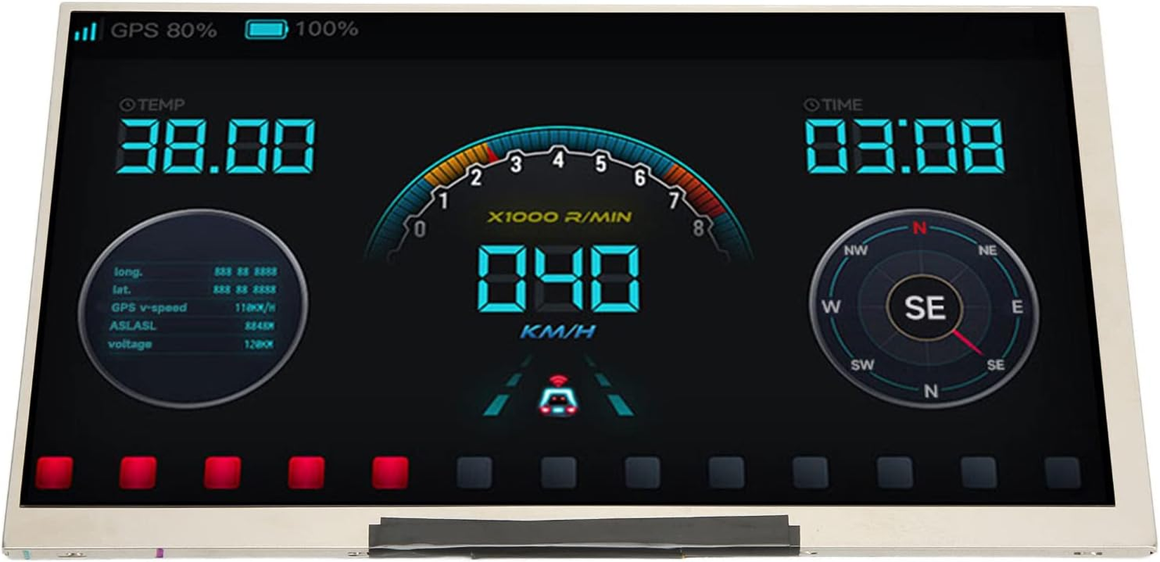 7 Inch IPS Game Monitor 1024X600 170&deg; Viewing Angle Portable Thin Display for Nano Mainboard Computer image number 4