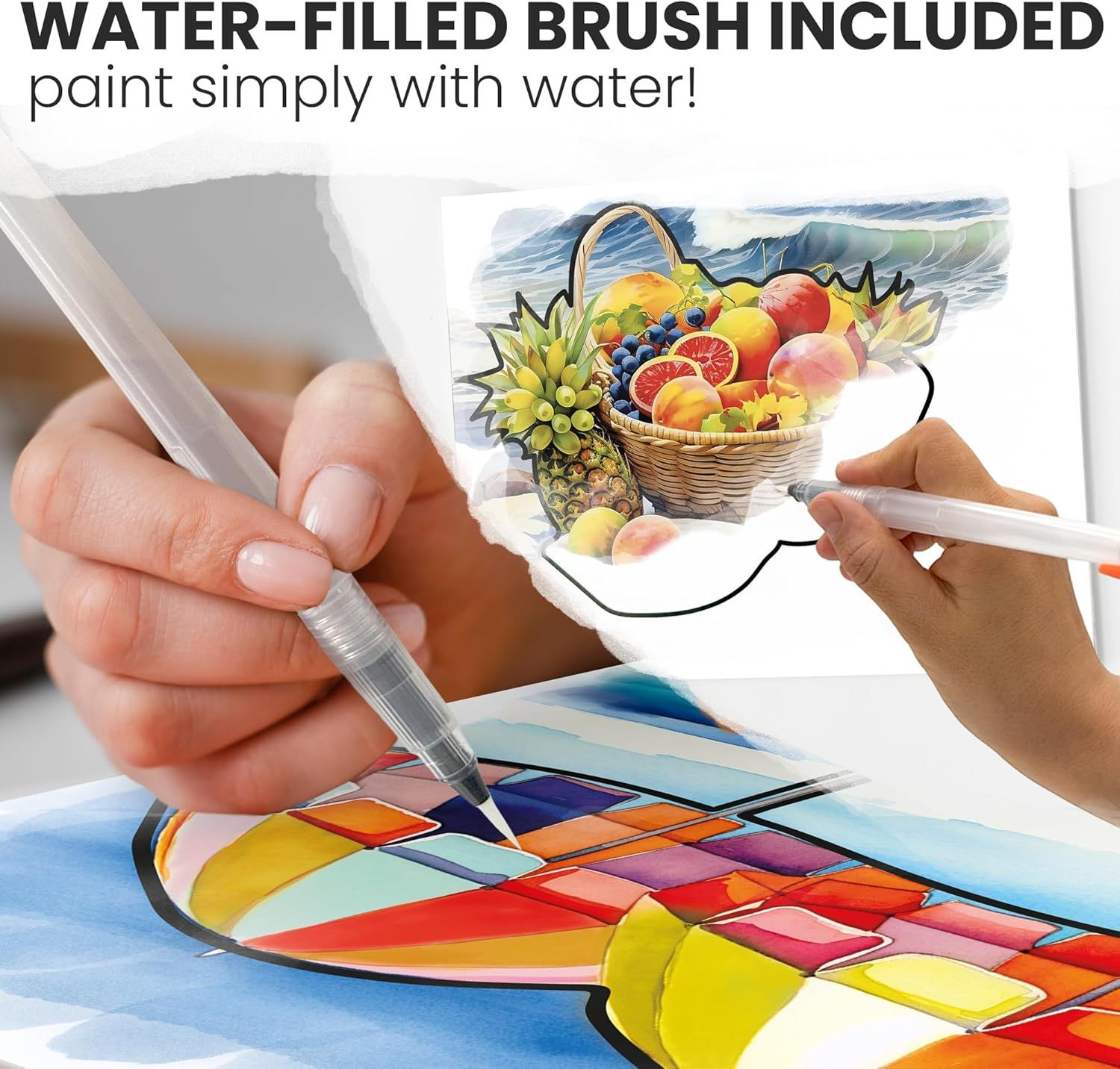 QUOKKA 10PACK Water Painting Dementia Activities for Seniors - Tropics Vacation Memories - Alzheimers Products for Elderly - Activities for People with Dementia - Crafts for Seniors - Songbird Serenity image number 4