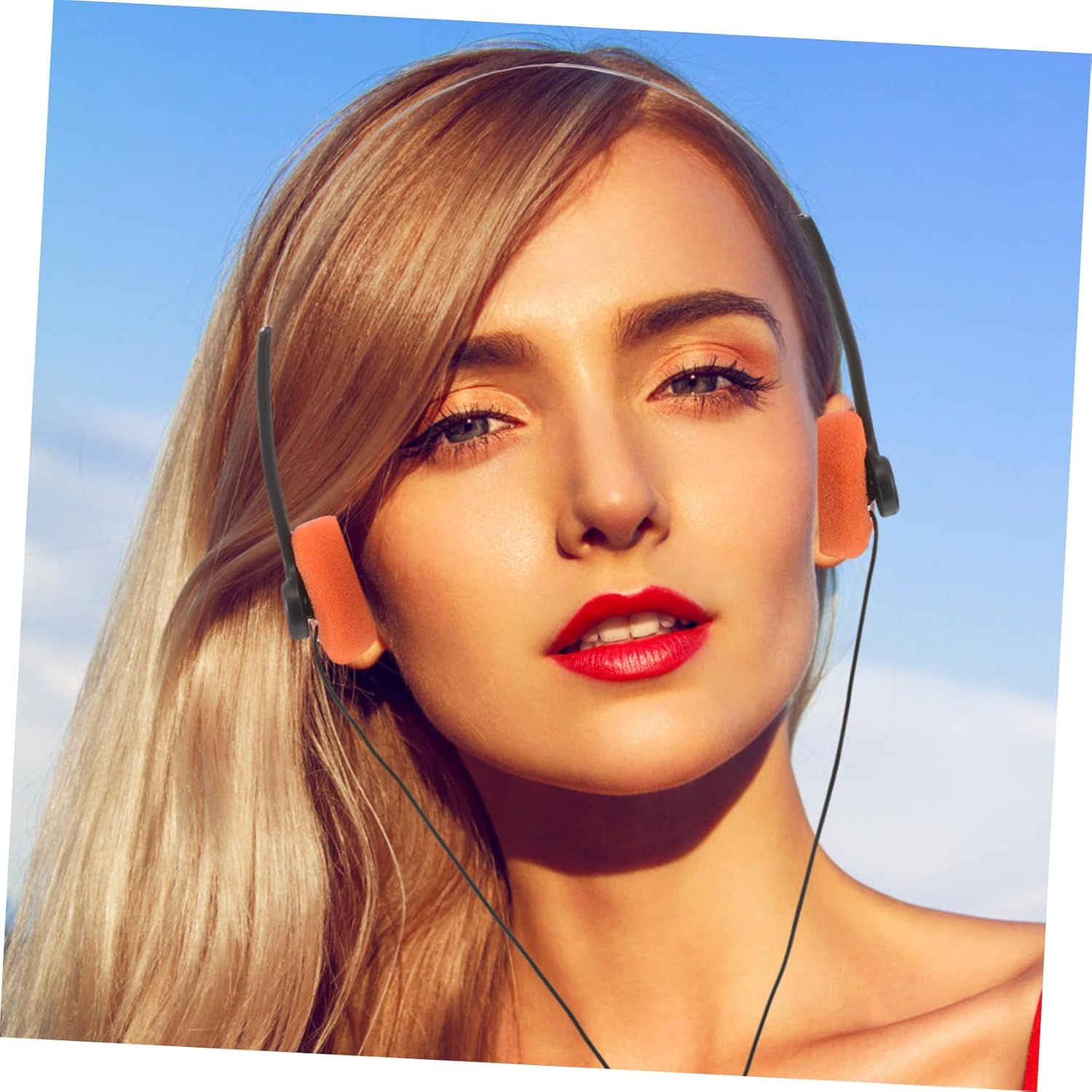 BEBEMOKO Adjustable Lightweight Ear Headphones with Cushioned Ear Pads for Comfortable Vocals Portable Design for Students Classroom Library Use image number 3