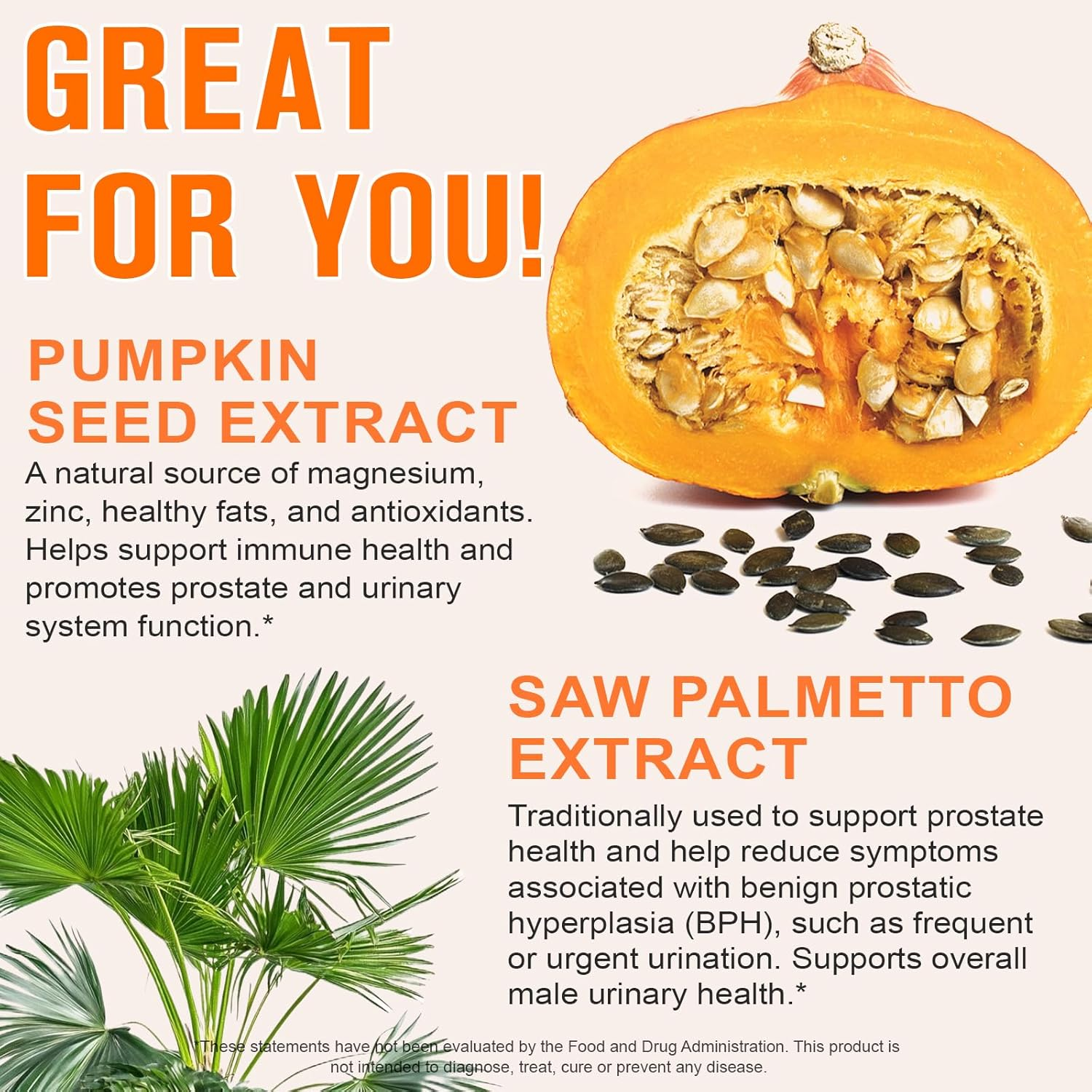 Pumpkin Seed Oil with Saw Palmetto | Cold-Pressed Formula | 1000 Mg per Serving | Natural Source of Fatty Acids and Phytosterols | Non-Gmo, Gluten Free | 300 Softgels image number 2