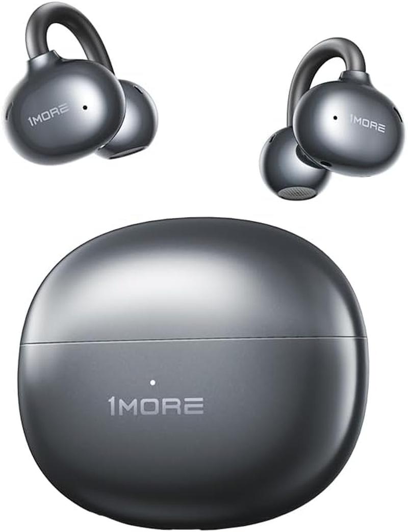 1MORE S20 Open Ear Headphones, Lightweight Comfort Clip-On Wireless Earbuds, 30H Playtime Bluetooth 5.4 Headphones with 4 ENC Microphones, IPX5 Water Resistance, Secure Fit for Sports Workout, Black image number 5