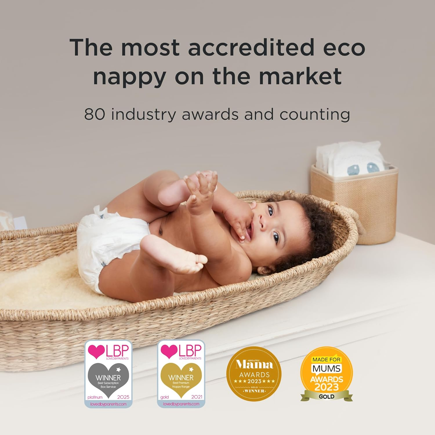 Kit & Kin Premium Eco-Friendly and Sustainable Baby Nappies Size 6 | Hypoallergenic with Flash Dry High-Performance Layer | Vegan & Chlorine-Free | Superior Leak Protection | 96 Nappies image number 3