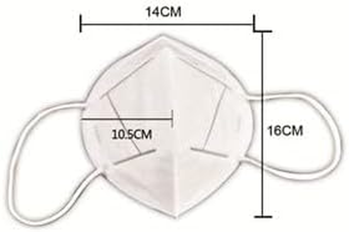 Livingstone KN95 FFP2 Respirator Ear Loop Vertical Duckbill Level 3 Face Mask (Pack of 10) image number 1