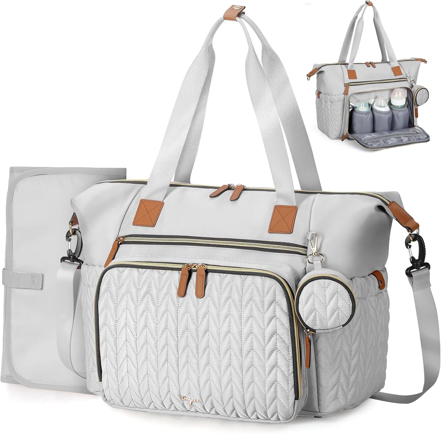 Tonyeee Baby Wickelrucksack Gro&szlig;e Wickeltasche,Wasserdicht Tragbare Reise Umh&auml;ngetasche Tragetasche Henkeltaschen Babytasche Mit Schultergurte