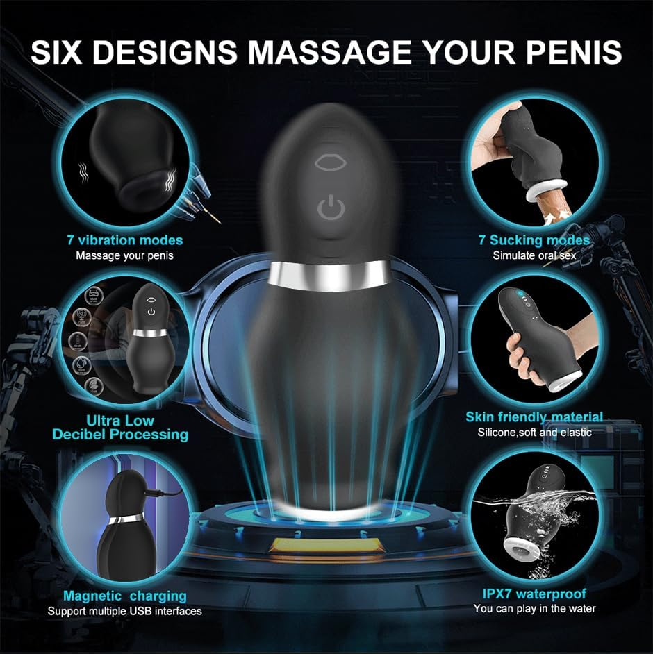Automatic Male Masturbator Cup &ndash; Hands-Free Sucking Machine with Lifelike Oral Stimulation image number 2