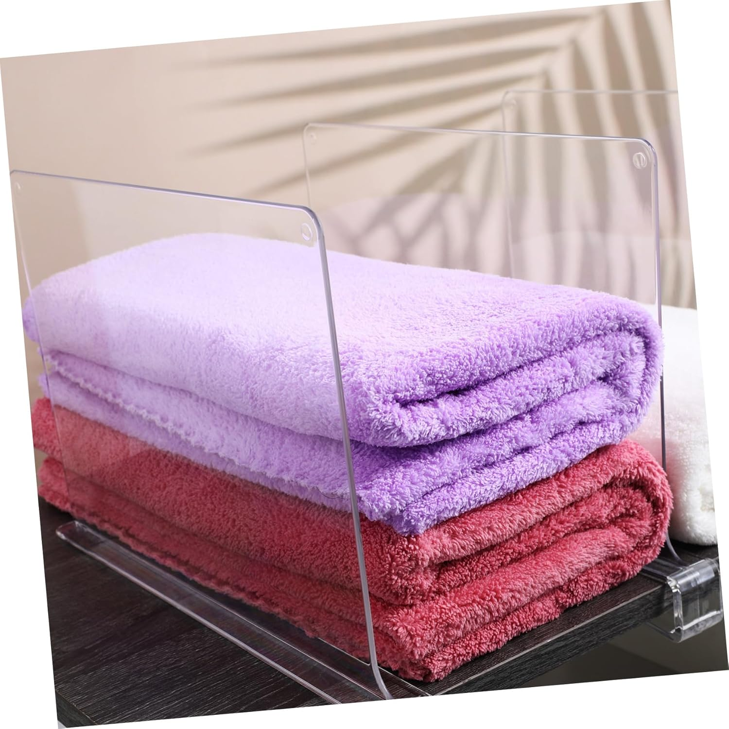 PHENOFICE 6 Pcs Vertical Shelf Dividers for Closet and Kitchen Cabinets Expandable Clothing Organizer with Smooth Material Wardrobe Separators for Tidy Storage and Easy Space Management image number 3