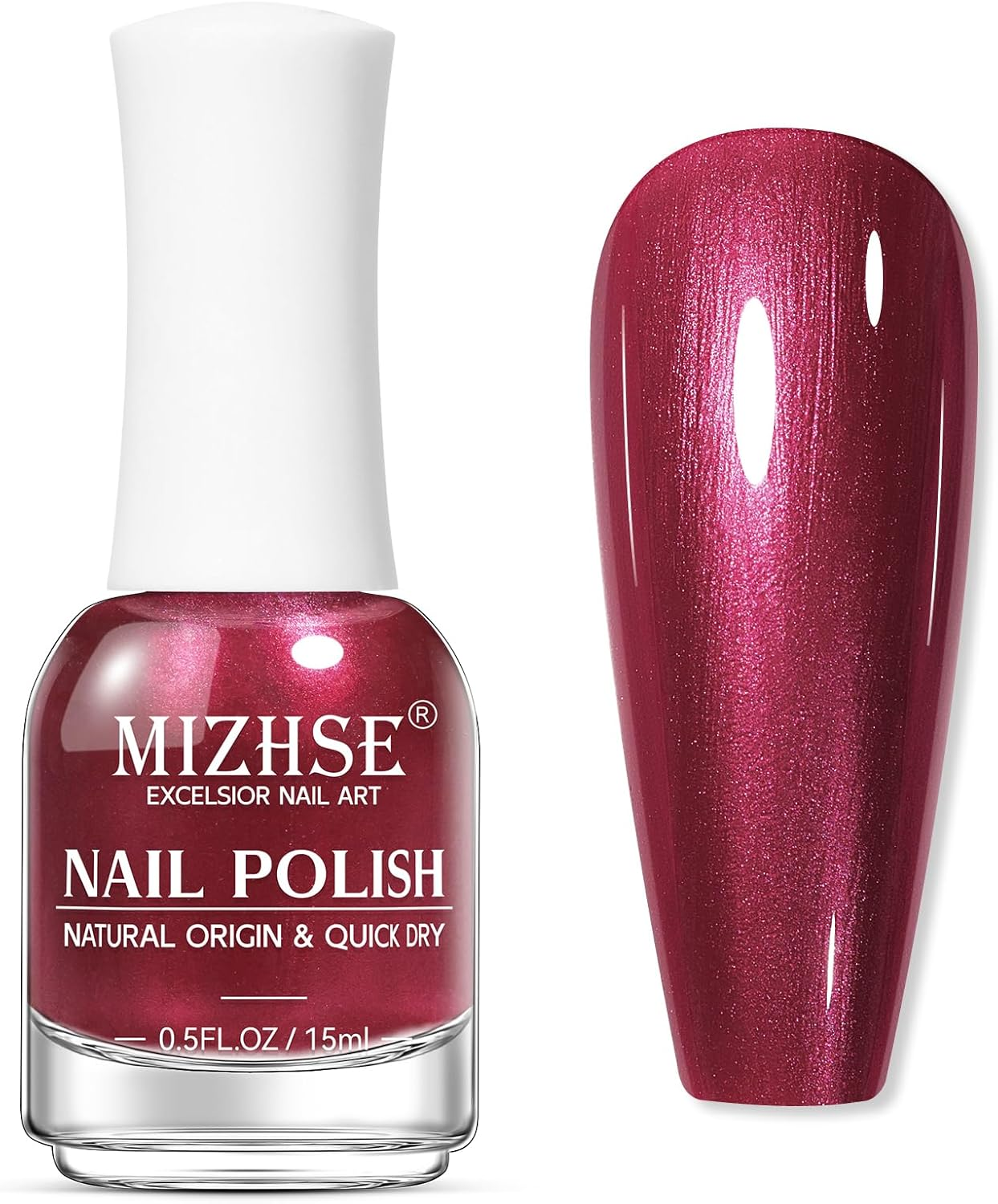 MIZHSE Silver Chrome Nail Polish, Quick Dry Metallic Nail Polish, Quick Dry Mirror Chrome Nail Lacquer Bright Color Oil-Based Nail Art Manicure Home DIY