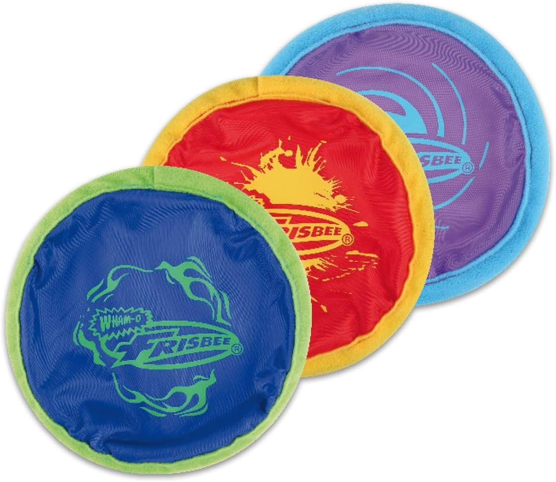 BLUECHOLON 6.1" Yellow Blue Red Soft Fabric Mini Frisbee Padded Edges 45G Indoor Outdoor image number 1