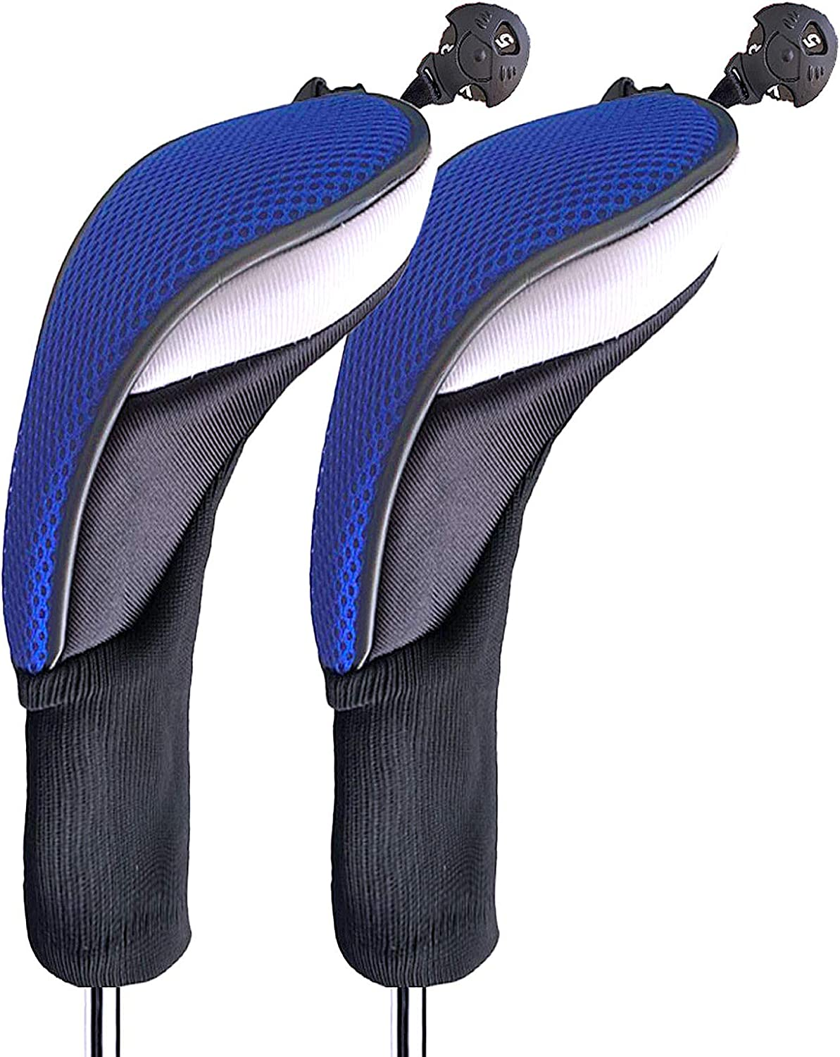 Golf Club Head Covers for Woods and Driver Hybrids Fairway Value Pack Protective Clubs Headcovers with Interchangeable No.Tags 1 3 5 image number 3