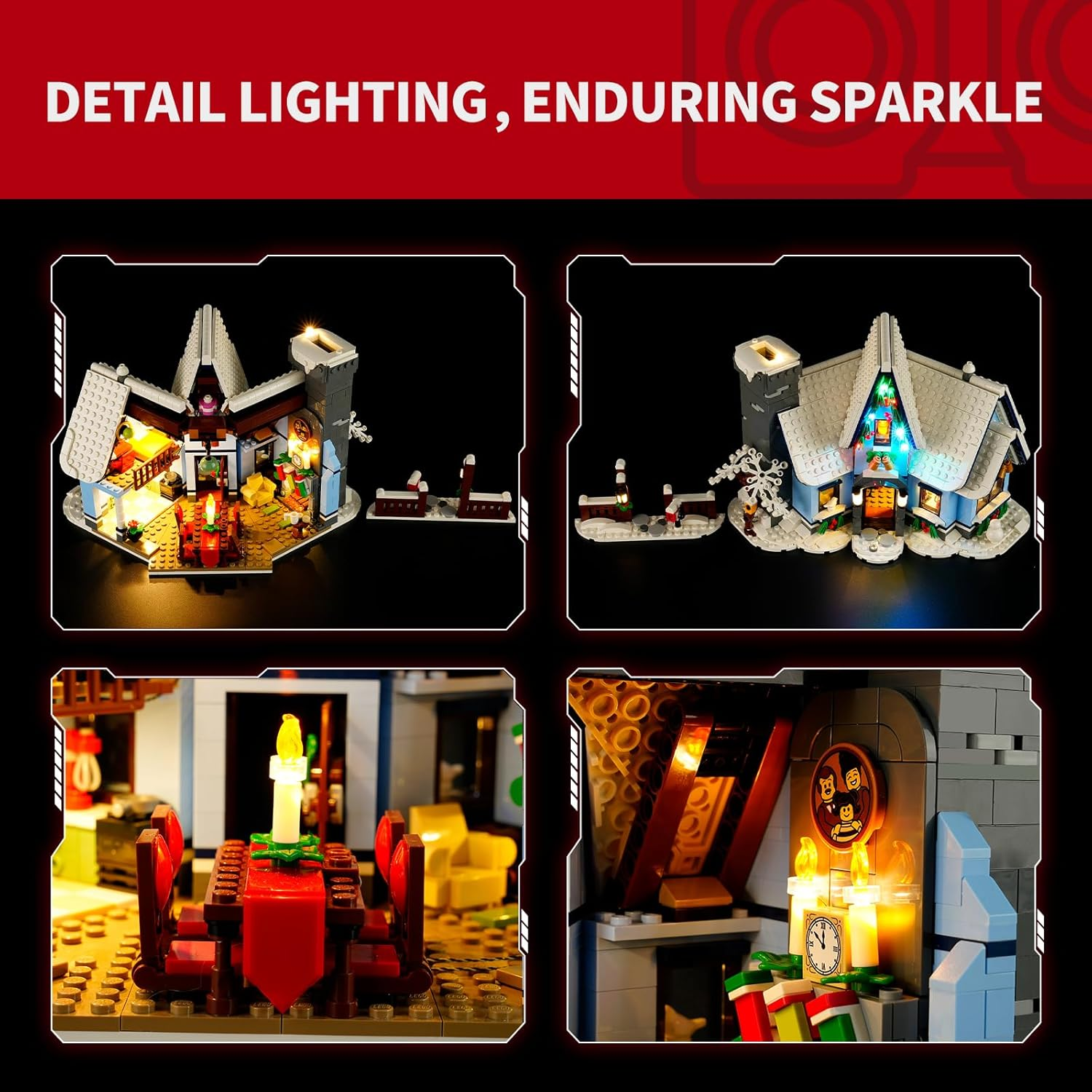 BRIKSMAX 2.0 Light Kit for  Santa'S Visit - LED Lighting Compatible with  Christmas 10293