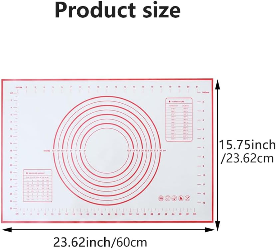 Silicone Baking Mat, 40Cmx60Cm, Non-Stick, Food-Grade, Multi-Use, Red image number 3