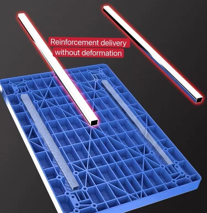 150Kg Foldable Warehouse Platform Trolley Truck Dolly Platform Cart Swivel Wheels Moving Cart Flatbed image number 6