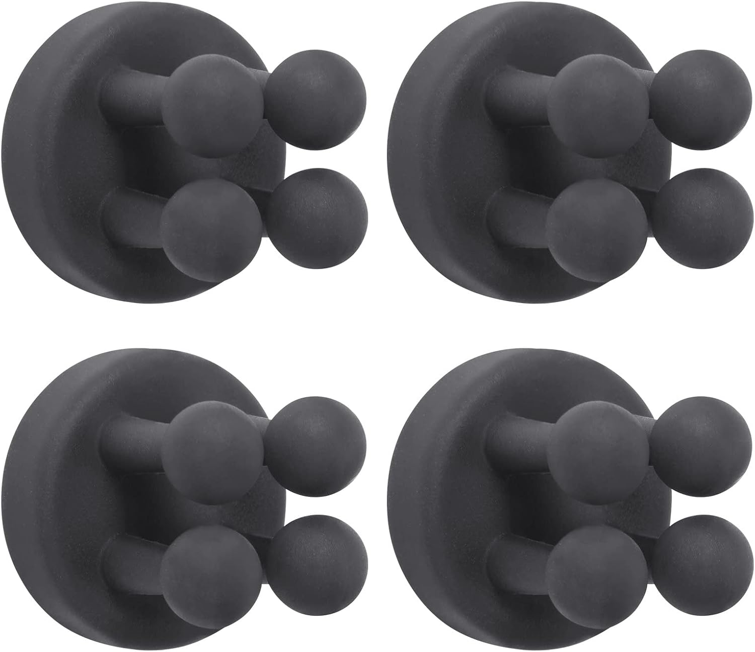 4 Pack Toothbrush Holder Wall Mounted, Self-Adhesive Silicone Tooth Brush Holder, Water Resistant Razor Holder, Suction Hook, Perfect Gadgets Accessories for Home RV Bathroom Shower, Colorful