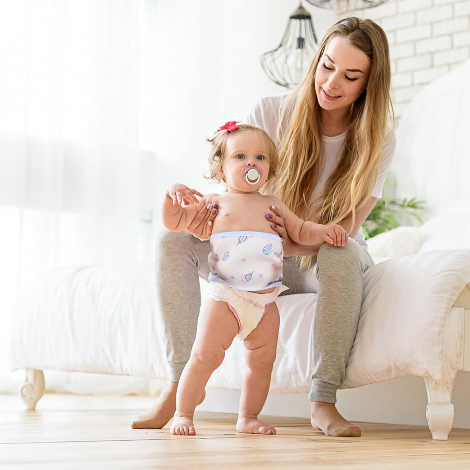 3Pcs Belly Band Cotton Material Pregnancy Bump Strap Postpartum Belly Band Straps Boy Girl Navel Belt Newborn Supplies image number 5