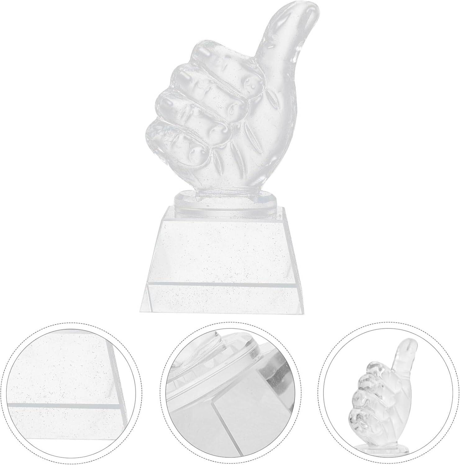 COHEALI Thumbs up Award Thumb Trophy Finger Trophy Hand Trophy Trophies Glass Award