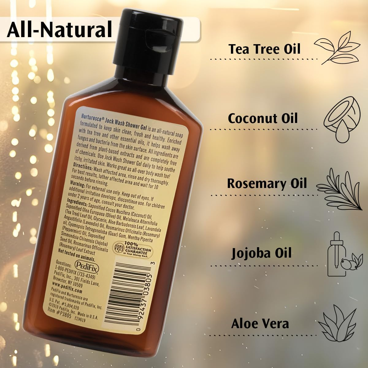 Pedifix Nurturesce Jock Wash Shower Gel, 6 Fluid Ounce image number 1