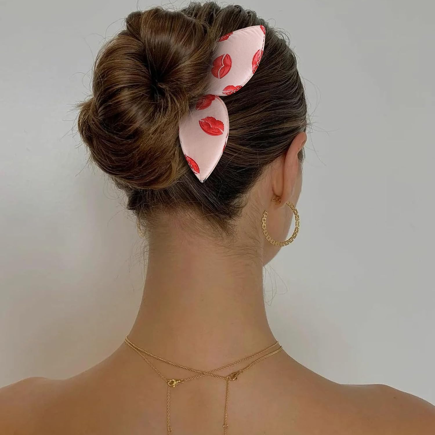 4 Pcs Deft Twist Donut Hair Bun Maker and Rabbit Ear Bun Twister - Flexible and Quick Hair Styling Accessories for Women and Girls (Blue+White+Pink+Navy Blue, One Set) image number 5