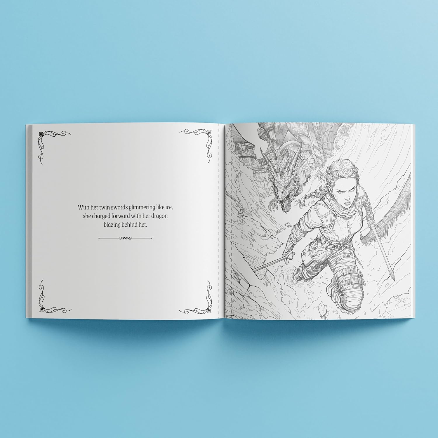 Art Maker Creative Colouring Queen of Dragons &ndash; 48-Page Fantasy Colouring Book Featuring Dragons, Royalty, and Enchanted Castles &ndash; Great for Fantasy Lovers