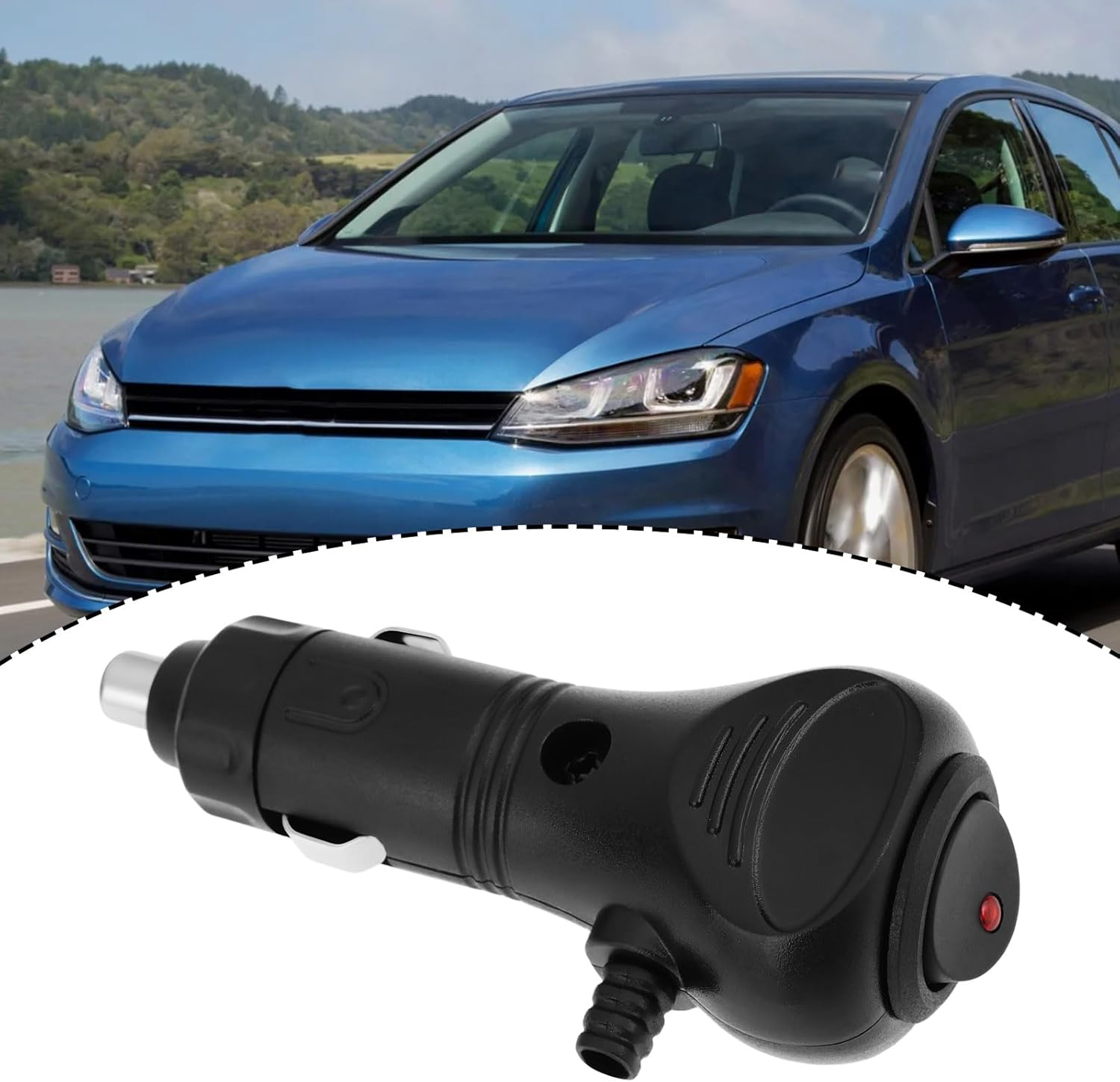 2Pcs DC 12V/24V Car Cigarette Lighter Switch Power Socket with LED Indicator with 5A Fuse image number 6