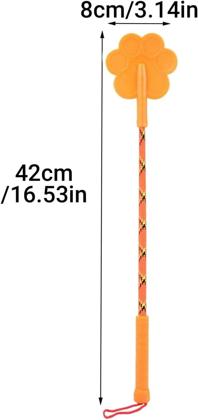 AIMALL 2PCS Flexible Dog Training Stick, Rubber Claw-Shaped Tip, Durable Interactive Pet Training Device, 16.53In Length, Available in Orange, Pink, and Green image number 2