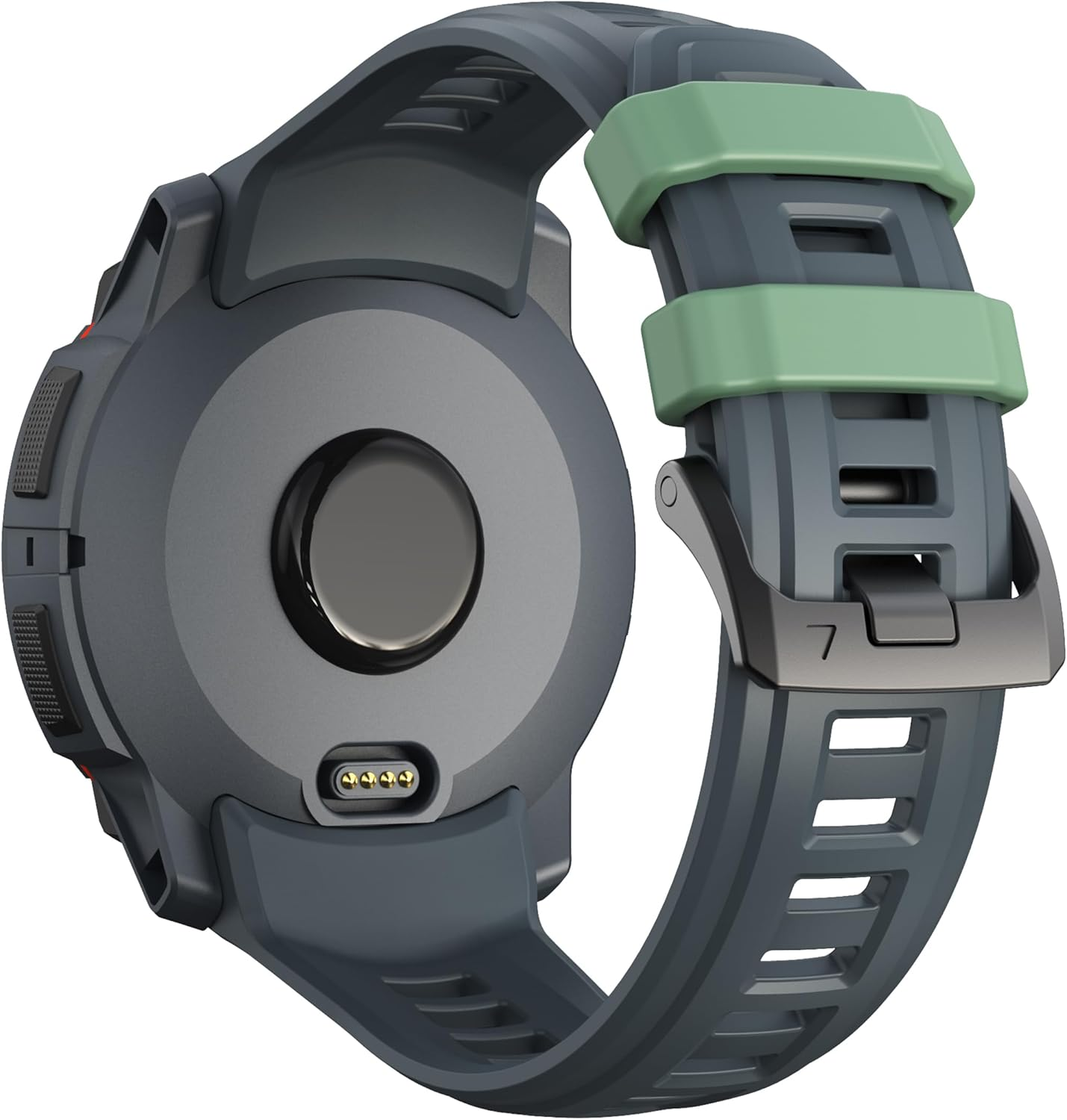 ZZMY Compatible with Garmin Instinct 3 45 Mm Watch Strap Silicone Sport Replacement Strap for Instinct3 Solar 45 Mm Wristband/Instinct 3 Amoled 45 Mm Band with Stainless Steel Buckle