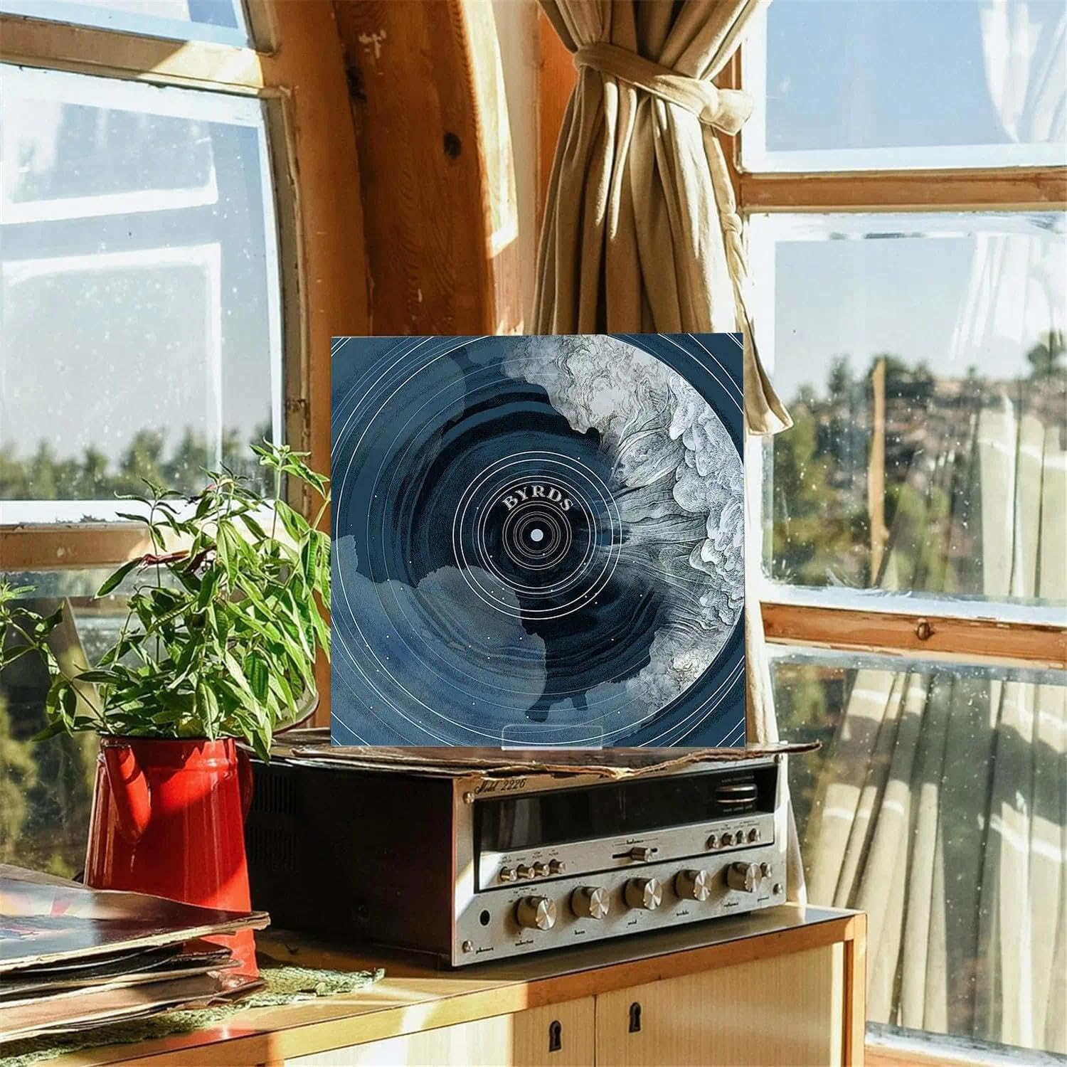 Clear Acrylic Vinyl Record Display Stand Holder, Tabletop Album Rack with No Assembly Required for Turntable and Home Decor - Unron image number 2