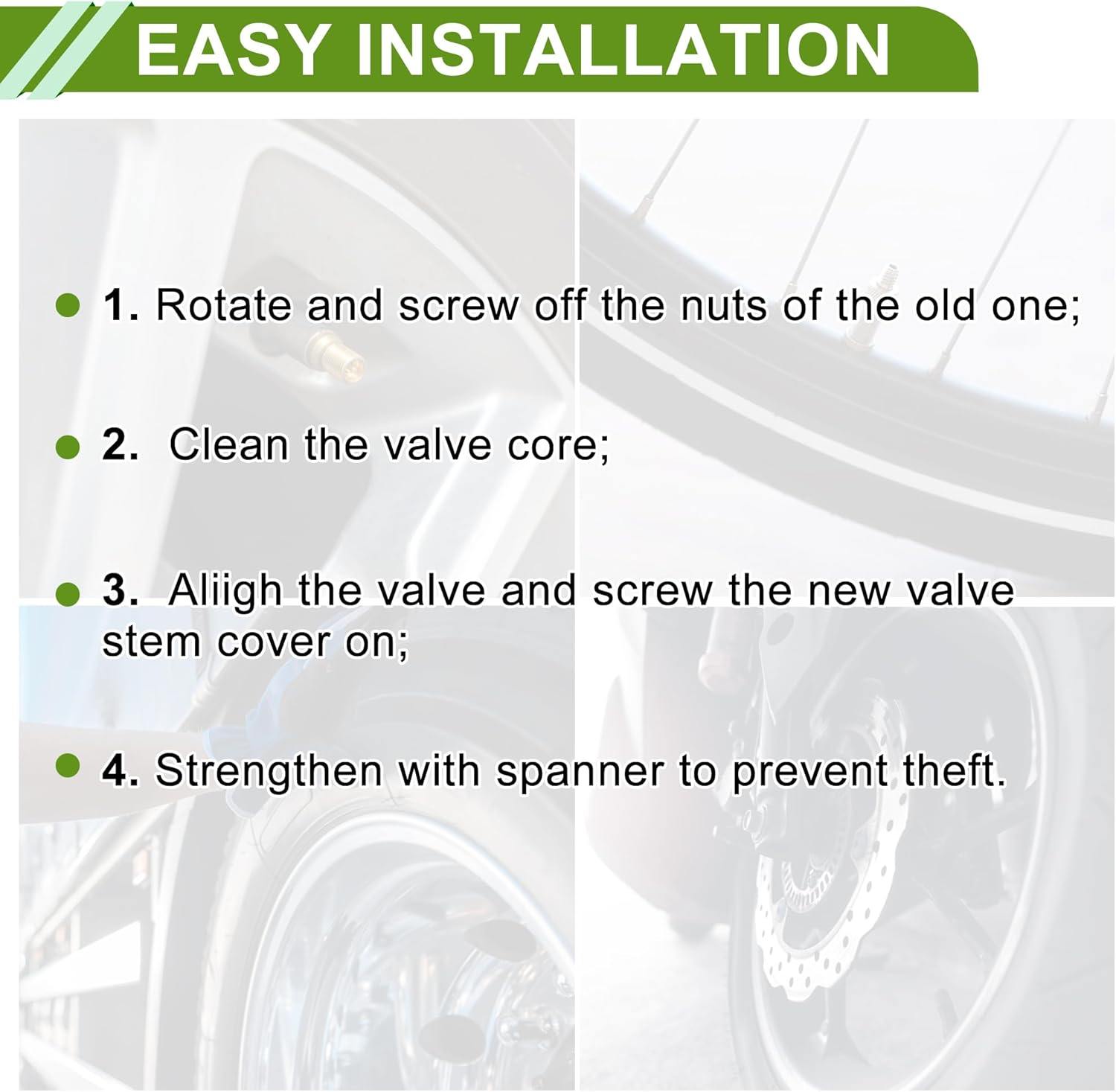 HOPESPANNER Tyre Valve Caps Decorative Blue Wing Pattern Tyre Valve Dust Covers 7 X 22 Mm Aluminium Alloy Pack of 4 image number 6