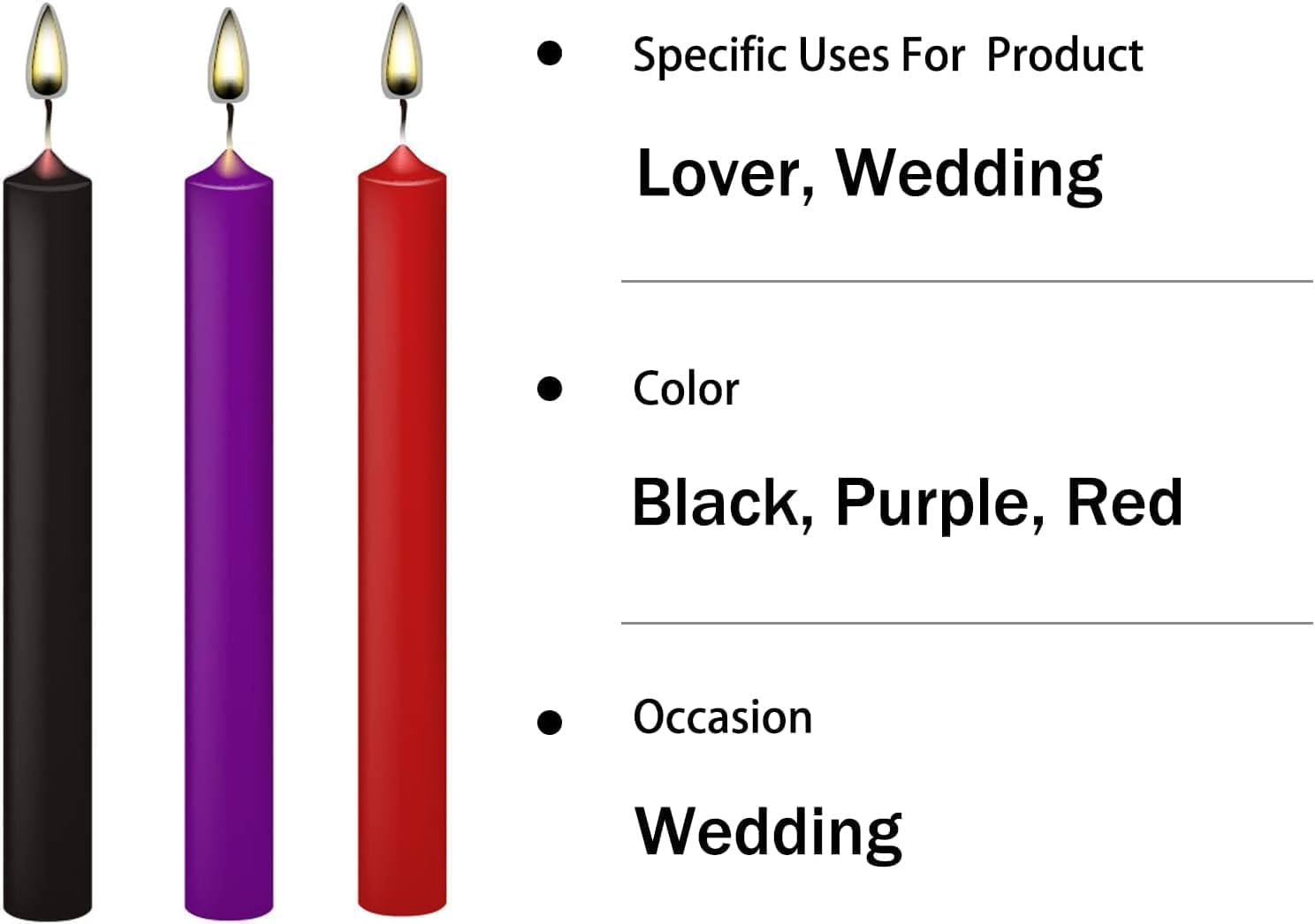 Low Temperature Candles Low Heat Candle Romantic Wax Play Candles for Lovers Couples Wedding image number 3