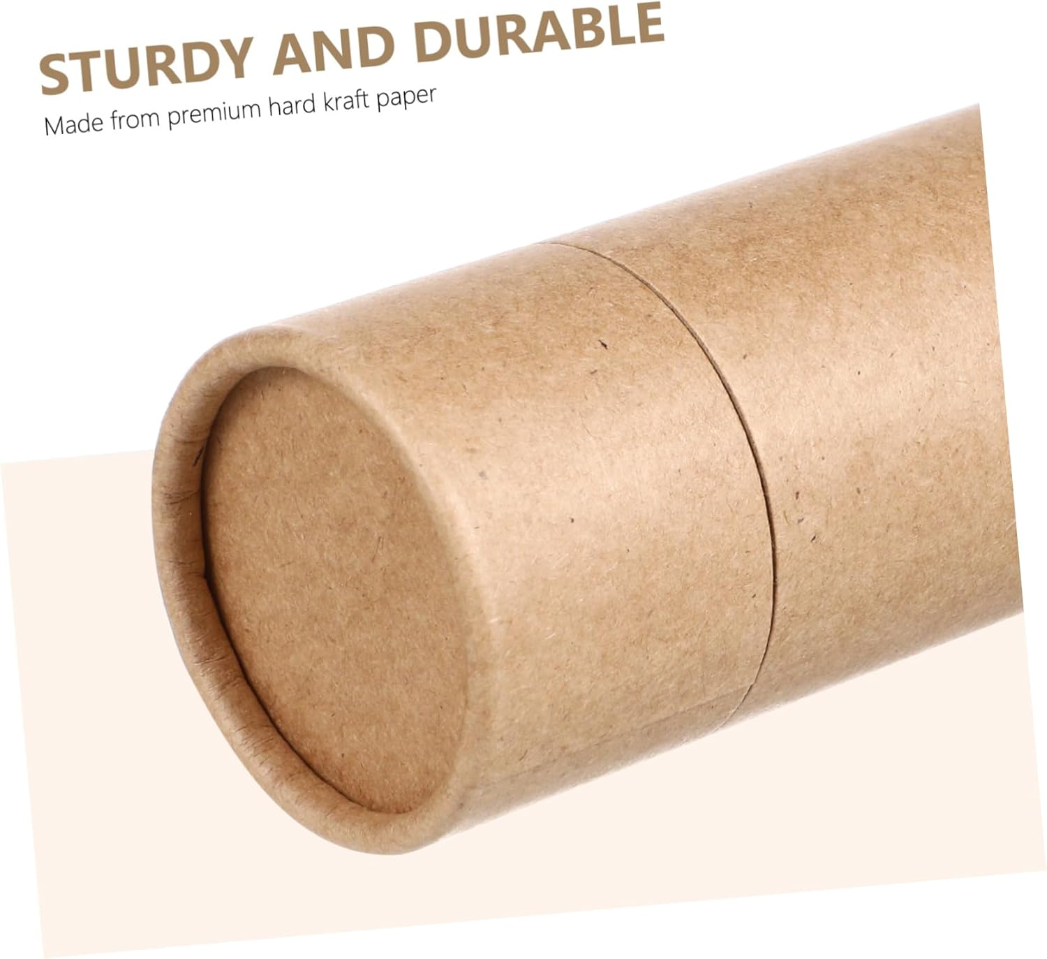 Cylinder Packing Box Essential Oil Bottles Container Brown 10Pcs Brown Paper Boxes for Essential Oils and Tea Simple Design Portable Storage Packaging image number 3