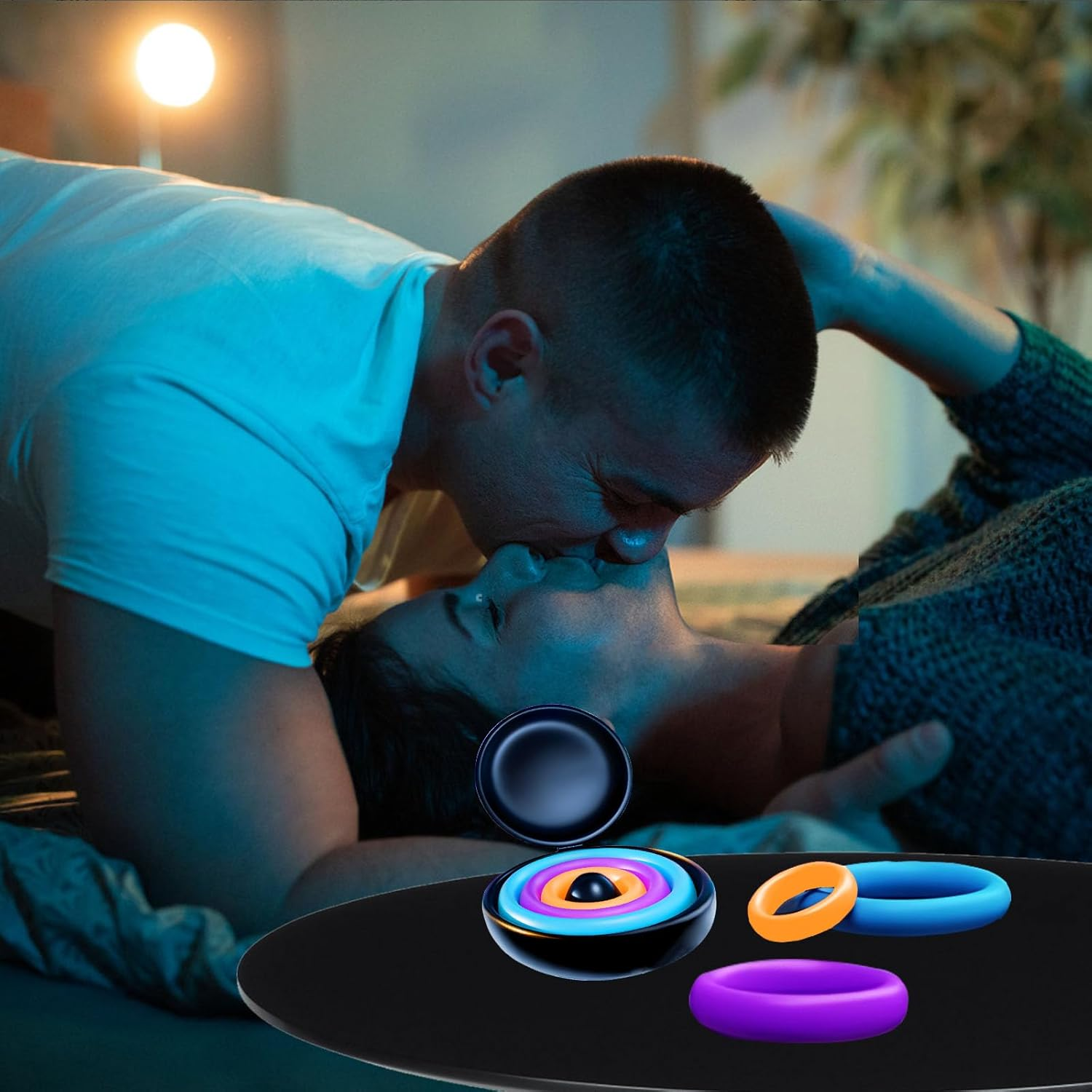 Mineens Cock Rings for Men 3 Sizes - Reusable Silicone Sex Toy for Couples, Stretchy Penis Sleeve Ring Enhancer for Sexual Wellness, Candy Colors image number 3