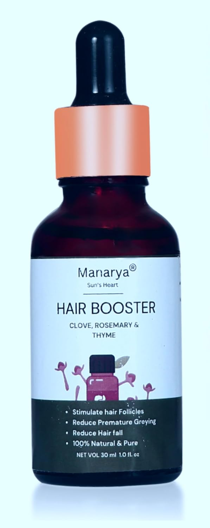 Manarya Sun'S Heart Clove Booster Natural All Hair Types with Rosemary & Thyme for Hair Growth 30Ml