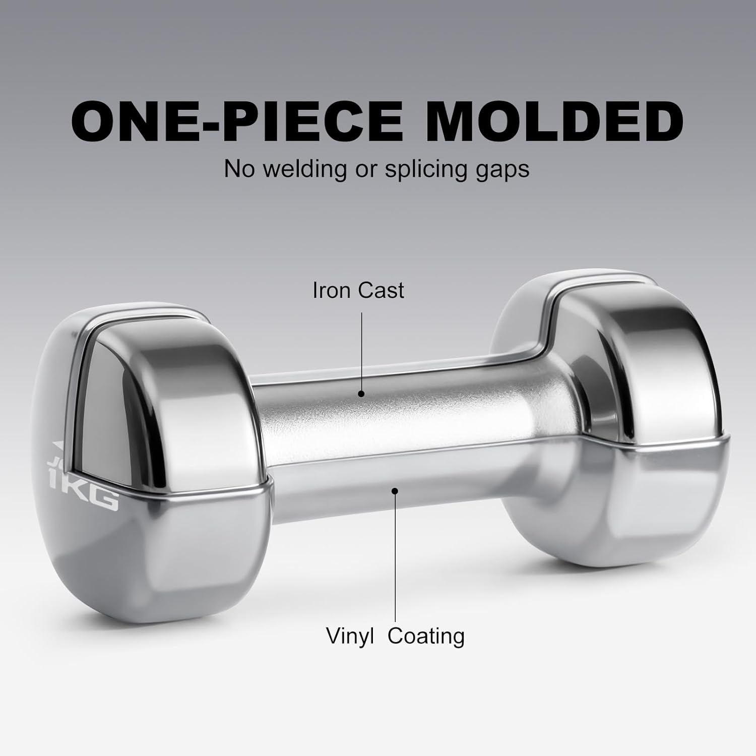 Vinyl Dumbbells, Hand Weights for Women Men, Multiple Weight Options, Colour Coded & Non-Slip Dumbbell Set, Exercise & Fitness Dumbbells Weights for Home Gym Yoga Pilates Workout