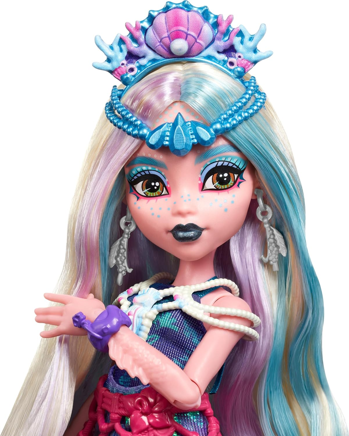 Monster High Monster Fest Doll, Lagoona Blue with Glam Outfit & Festival Themed Accessories like Snacks, Band Poster, Statement Bag & More image number 5