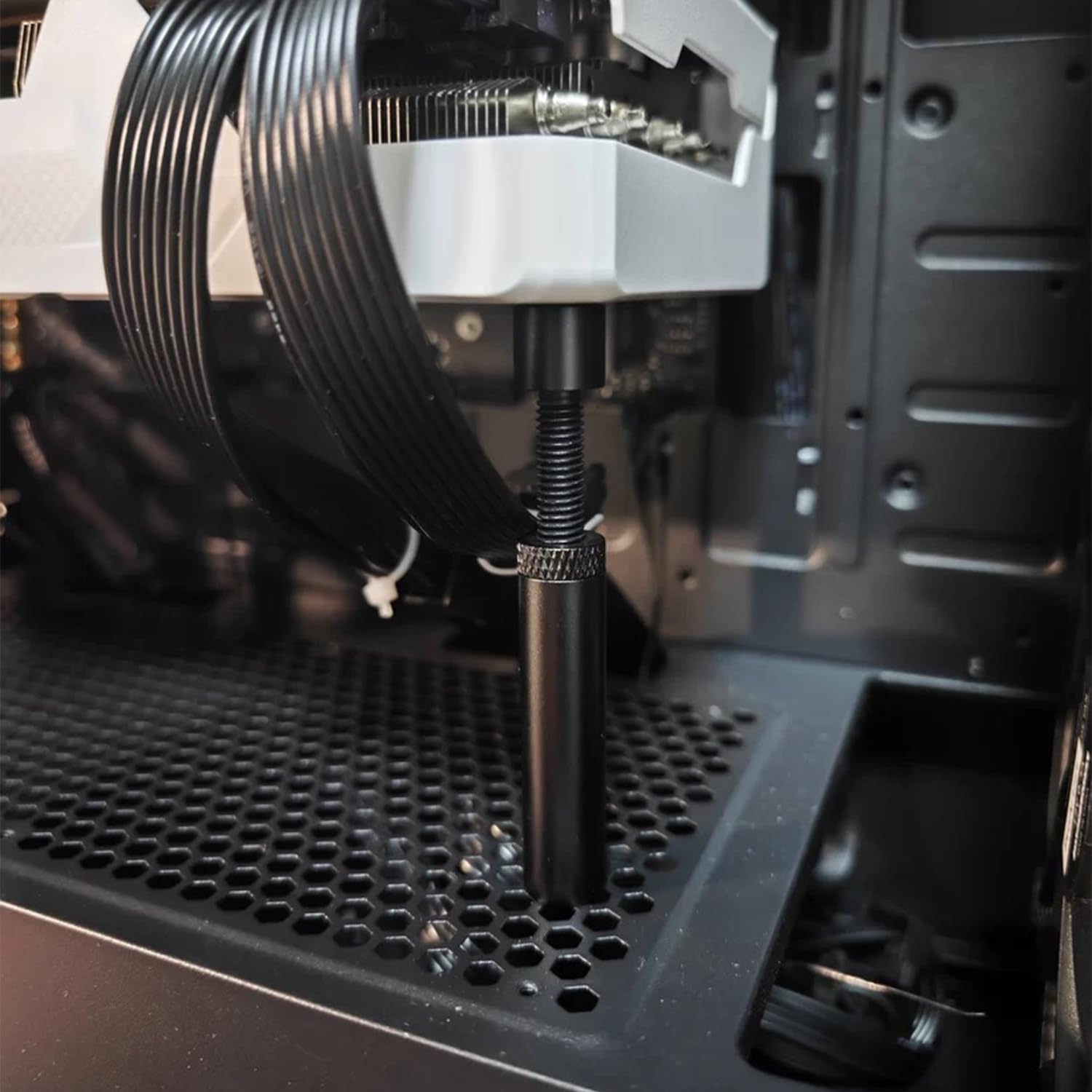 Durable All-Aluminum GPU Support Bracket, Adjustable Graphics Card Holder with Hidden Magnet Base, Prevents Video Card Sag for Long Power Supply Bays, Tool-Free Fixing Module (Large) image number 1