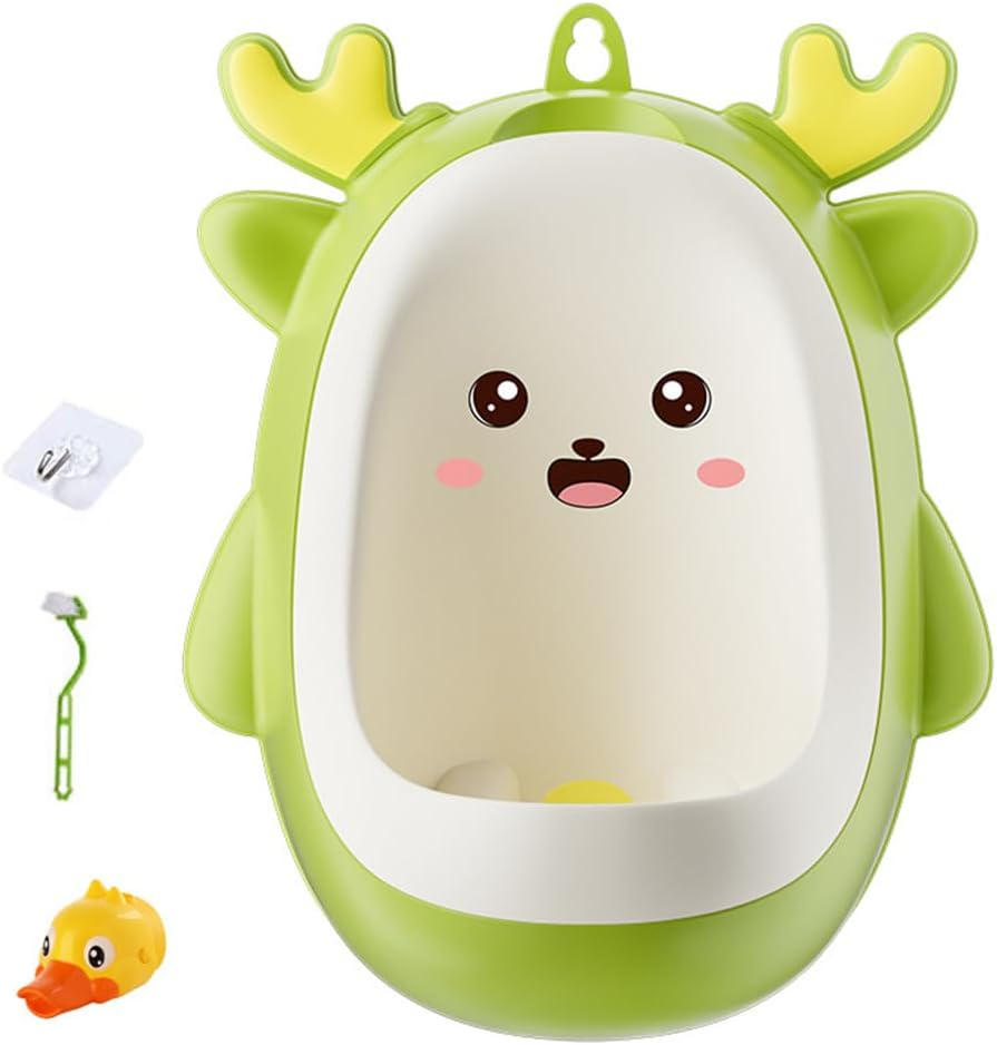 Training Urinal,Cute Dinosaur Urinary Device,Cartoon Design,Wall-Mounted Urinal Pool,Easy Stress Free to Sensual Training Urinoir,Send Hooks, Brushes and Duck Tap Extenders image number 4