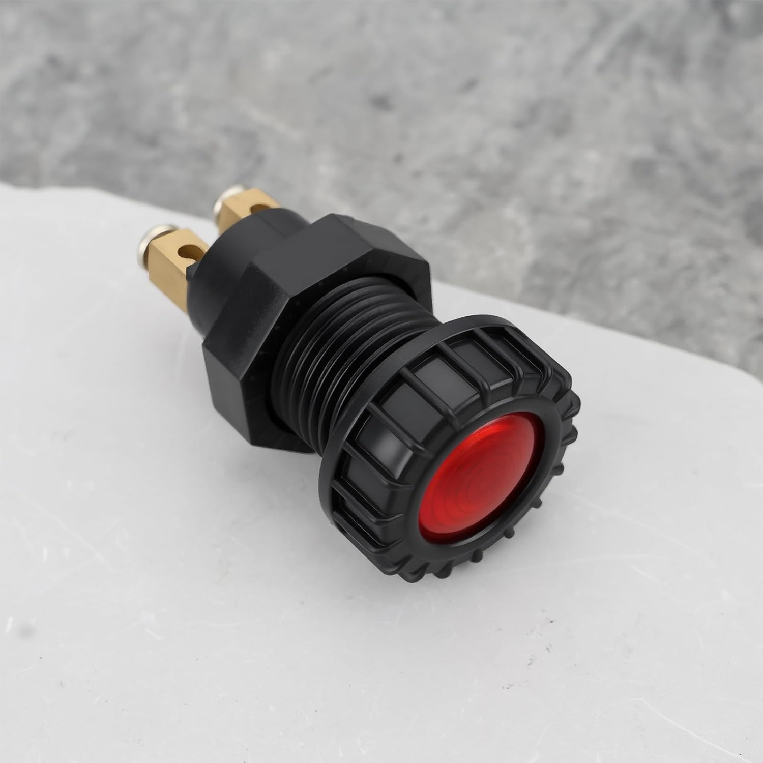 Ecsing 12V Dash Charging Warning Light Lamp 17Mm Mounting Hole 20179 Compatible with Massey Ferguson TE20 TEA20 TED20 Tractor image number 1