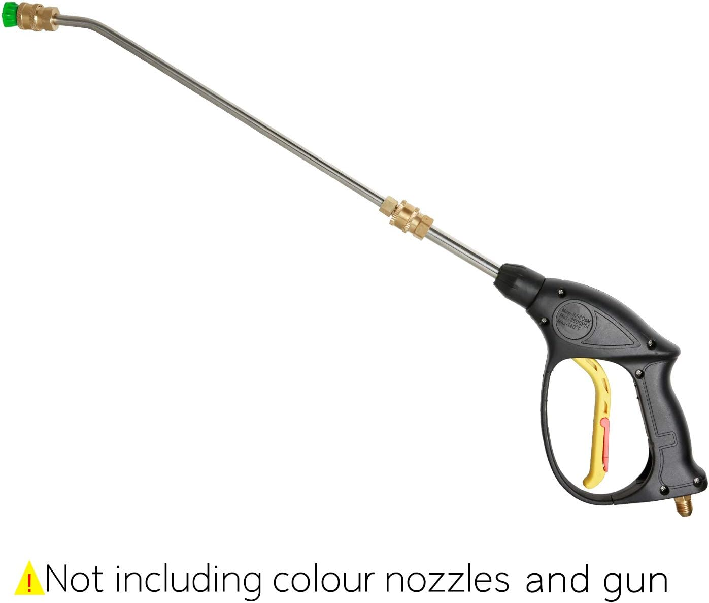 Sooprinse Washer Extension Gutter Cleaner Attachment Accessory,High Pressure Washer Gutter Rod for Lance/Wand 1/4 Inch Quick Connect,30 Degrees Curved Rod,14 Inch image number 3