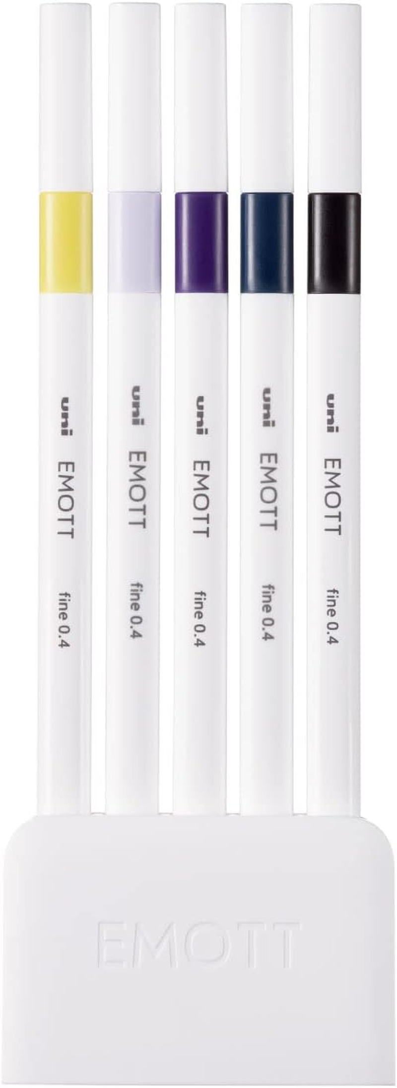 Mitsubishi Pencil EMOTT PEMSY5C.NO11 Water-Based Pen, 5 Colors, No.11, Midnight Color - No.12 Virtual Color 5 Color Set image number 2