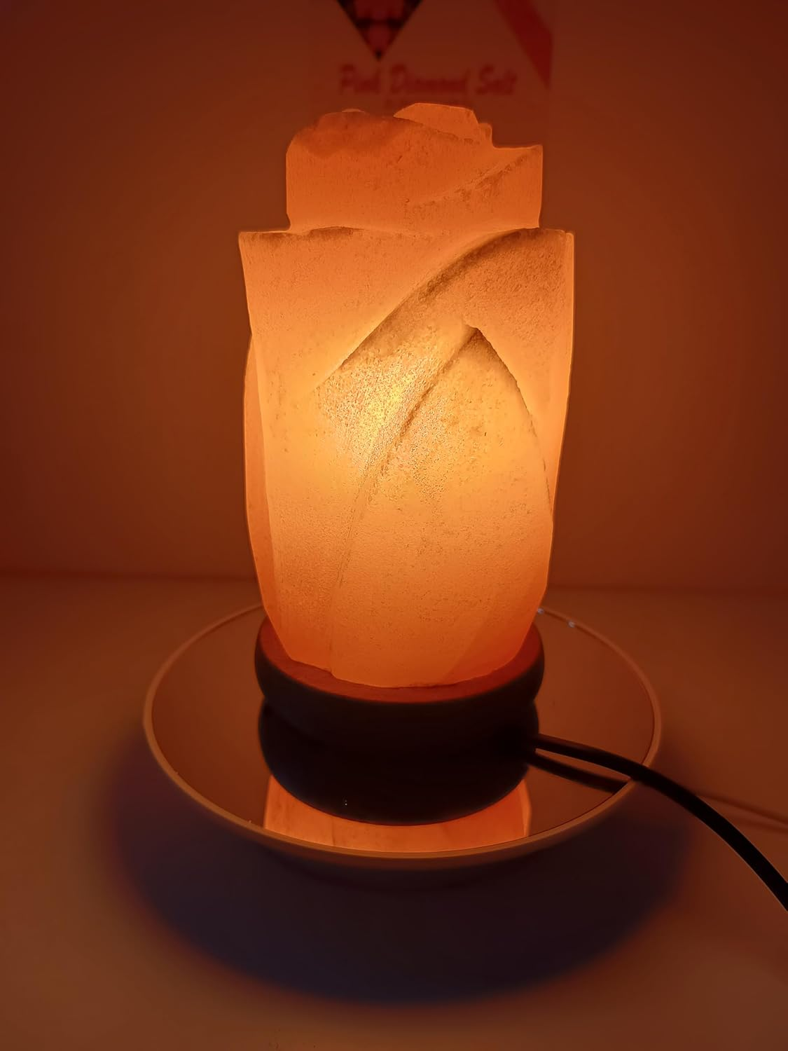 Advanced Design Himalayan Lotus Salt Lamp 100% Authentic, Handcrafted from the Foothills of the Himalayas Beautifully Hand Craft Complete Electric Fitting &ndash; Quality Guaranteed image number 6