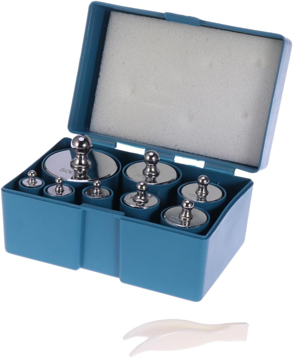 KALLORY 10G Calibration Weights Grams Steel Weights Kit for Scale Includes Tweezers for Weighing Scale Calibration in Laboratory Workshop image number 5