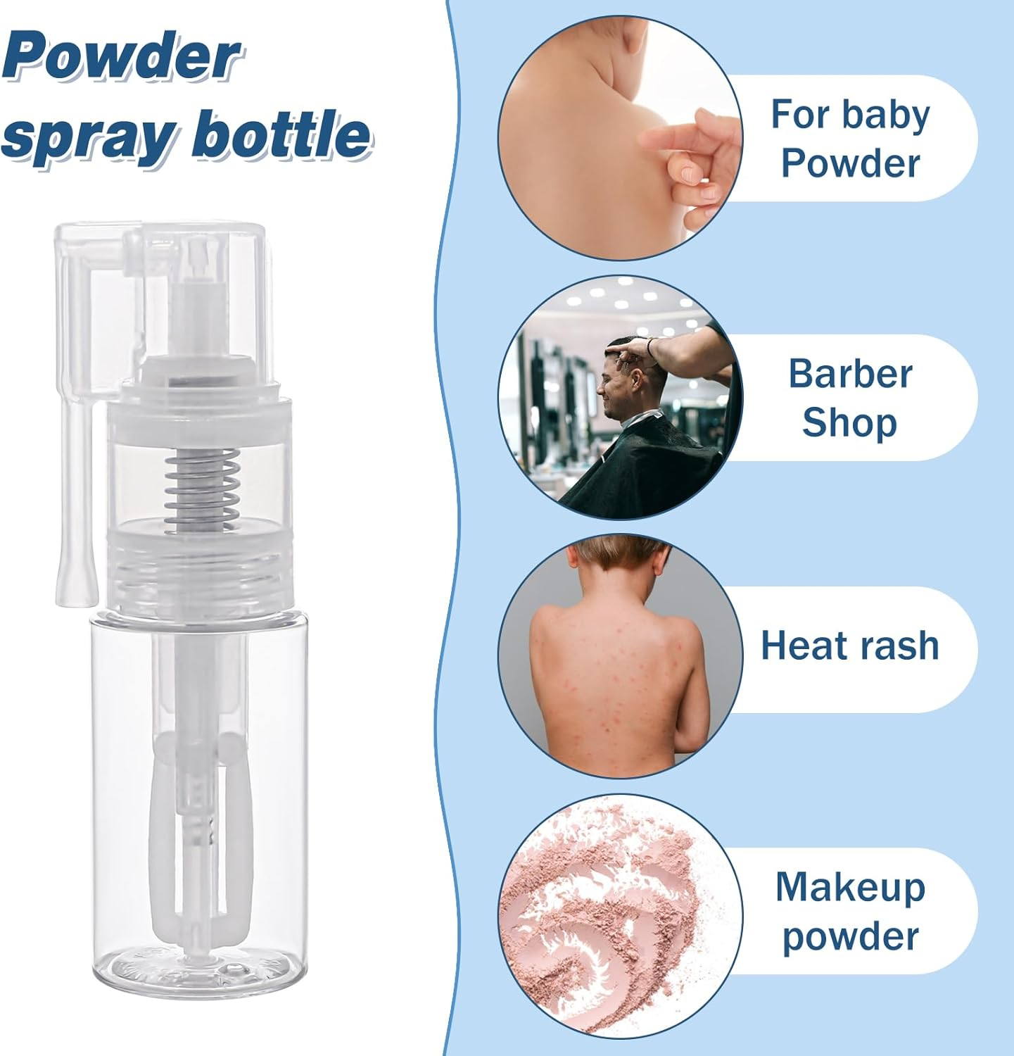 KALIONE 2 Pcs Glitter Duster Sprayer Transparent Craft Glitter Spray Bottle Empty Multi-Purpose Empty Plastic Spray Bottle Portable 35Ml Bottles for Craft Scrapbooking Cardmaking(14Ml + 35Ml) image number 1